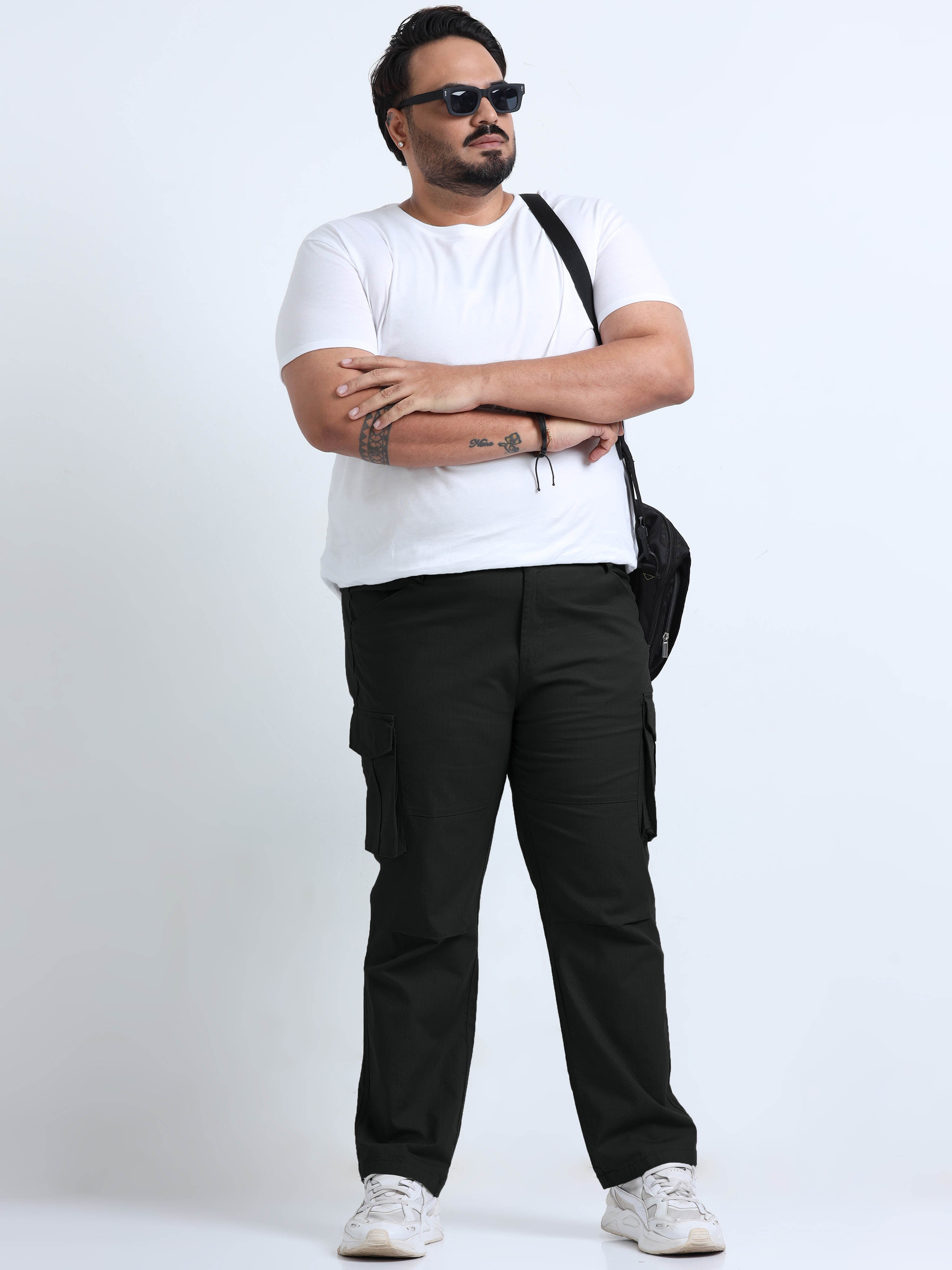 Men Big Boy Ribstop Cargo-Black