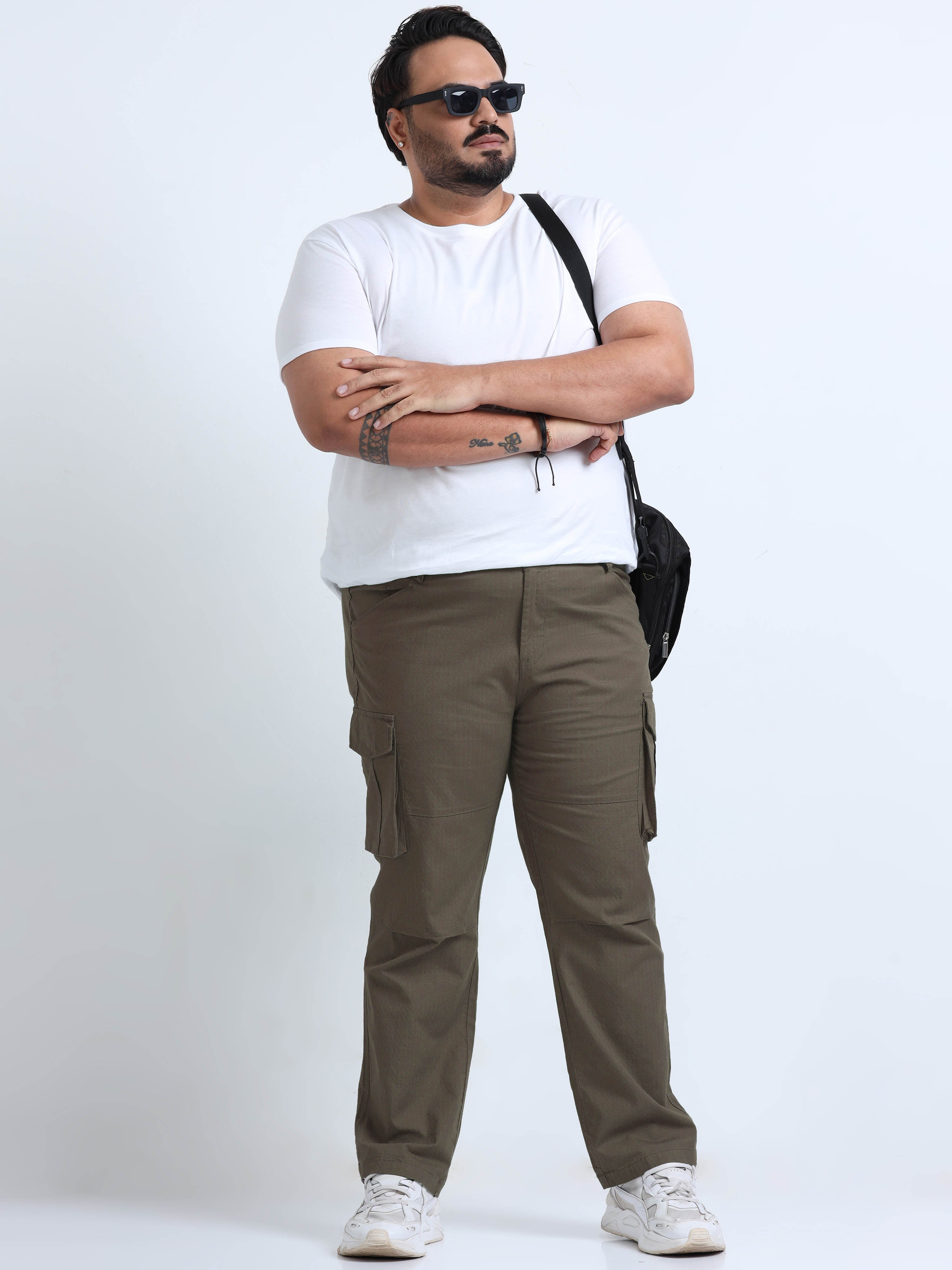 Men Big Boy Ribstop Cargo-Brown