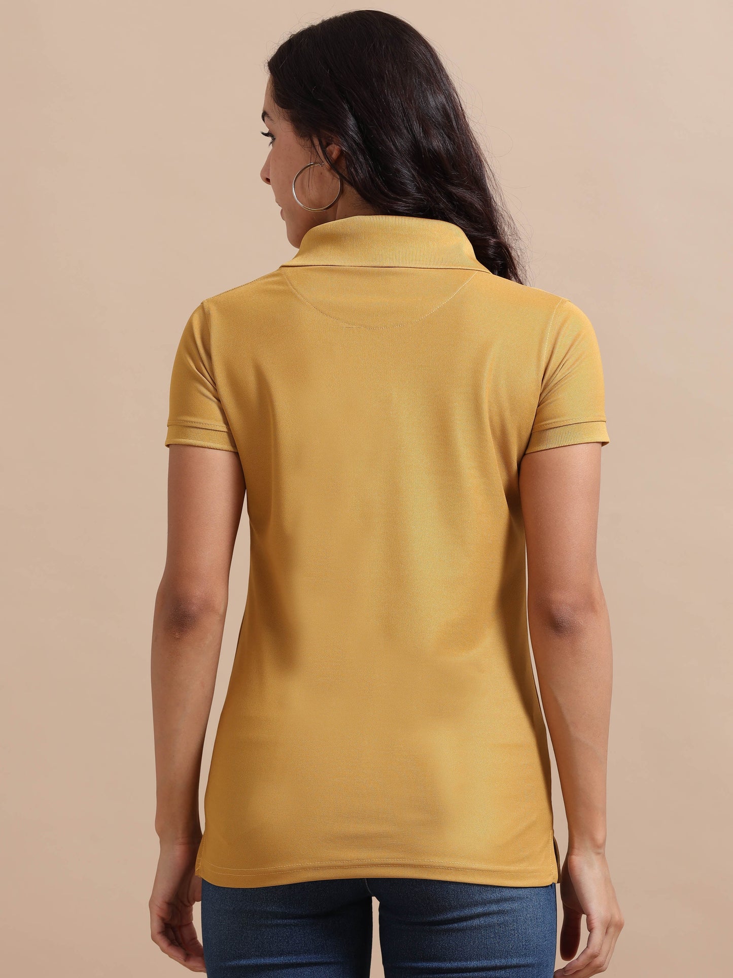 Mustard Yellow Women's Polo T-shirt