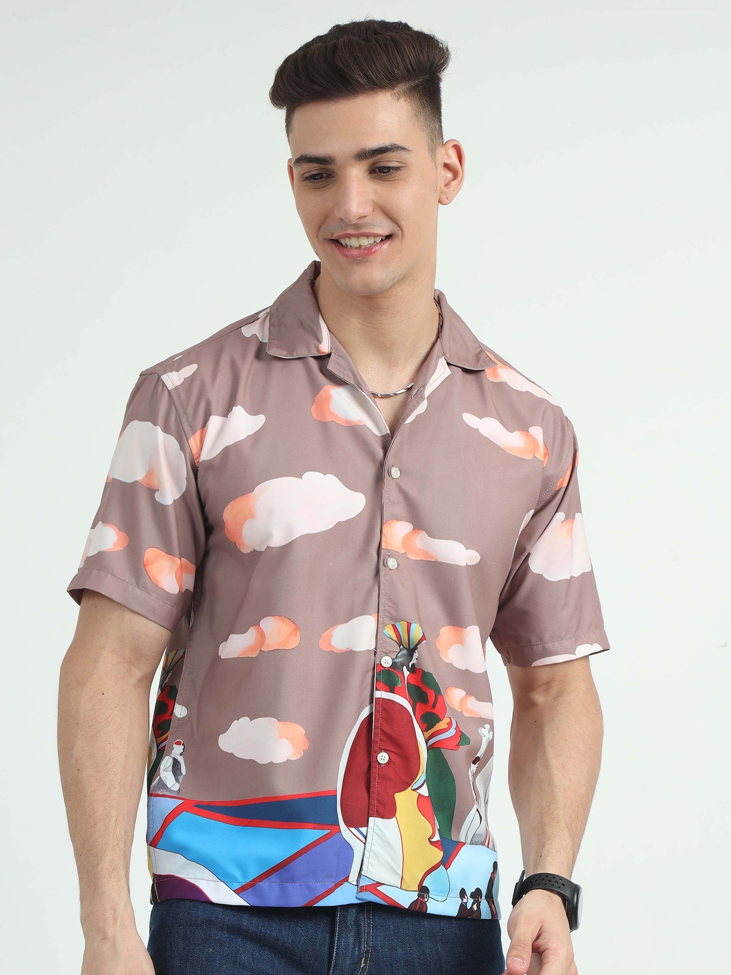 Men Queen of Hearts Oversized Shirt-Queen of Hearts