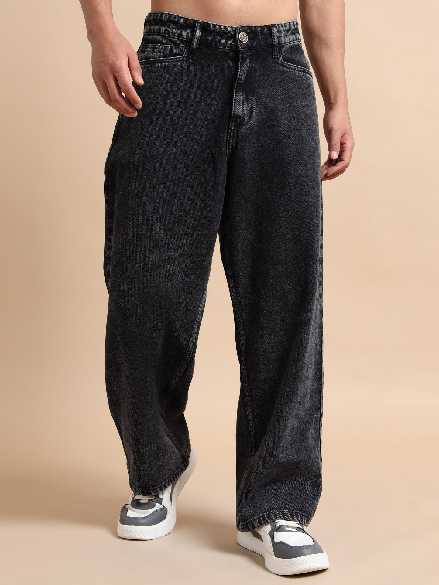 Black Baggy Denim Pant