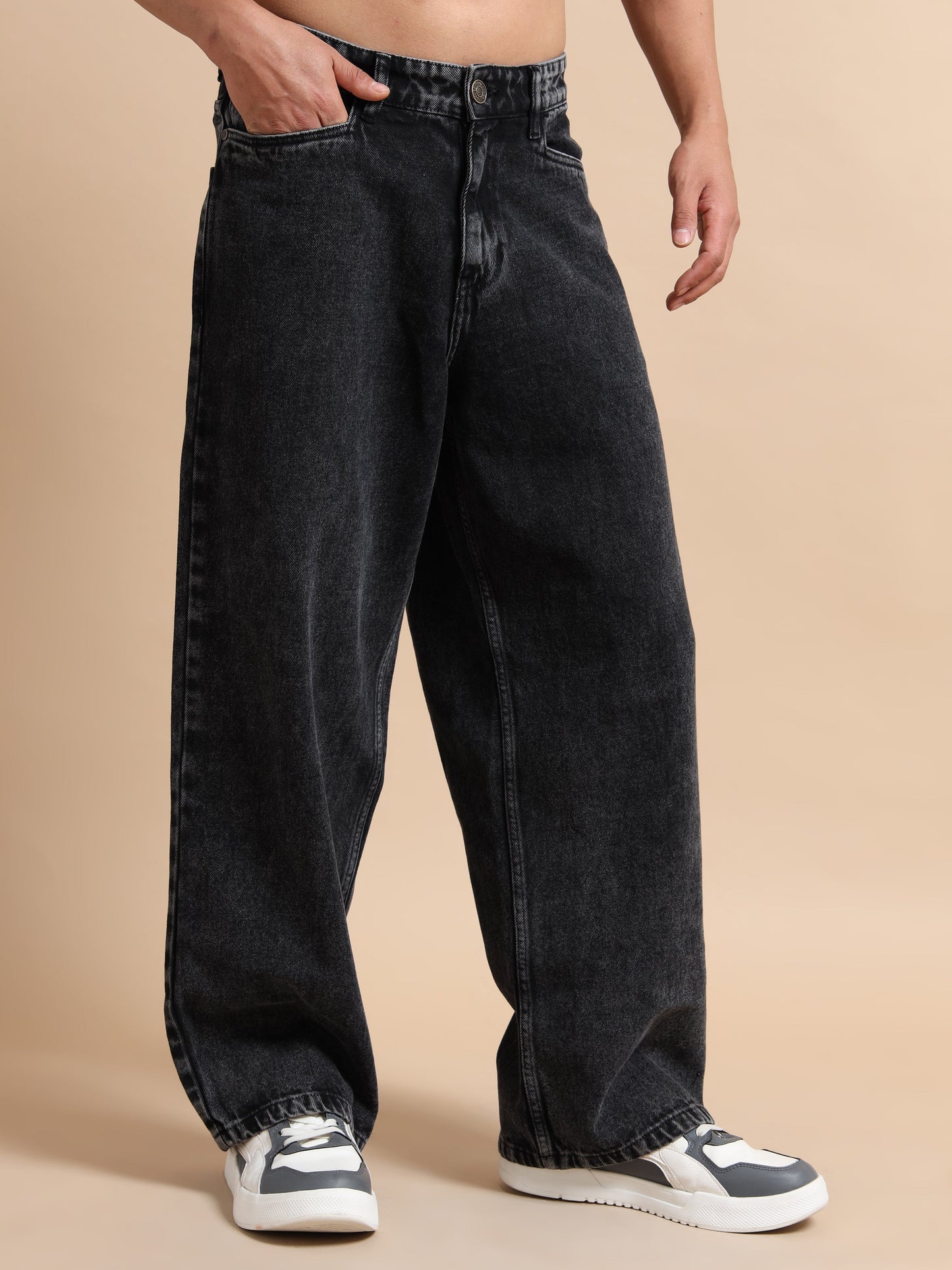 Black Baggy Denim Pant