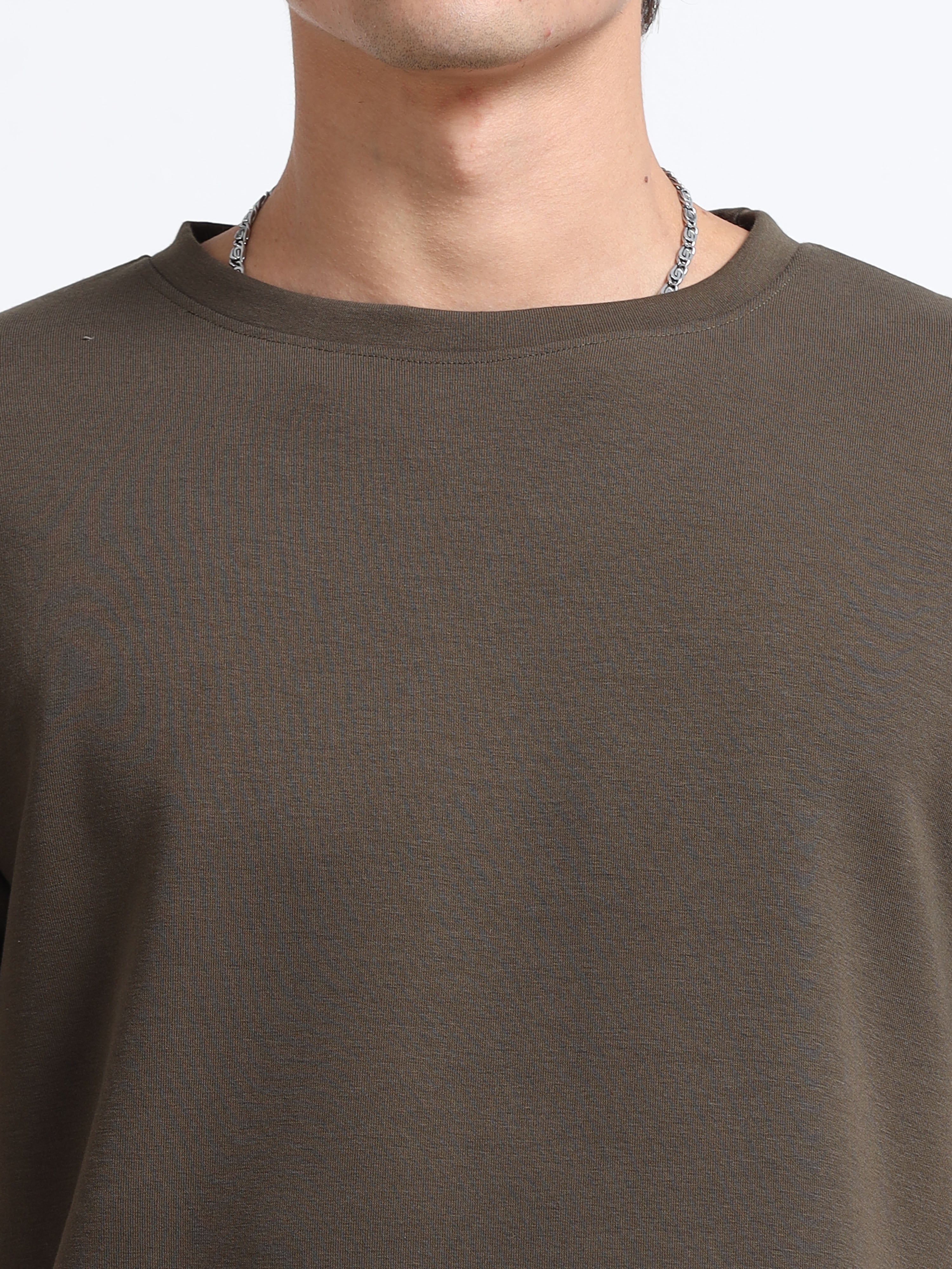 Men’s Olive Co-Ord Set – Soft Knit T-Shirt & Shorts | Everyday Comfort Wear | Casual Athleisure Set