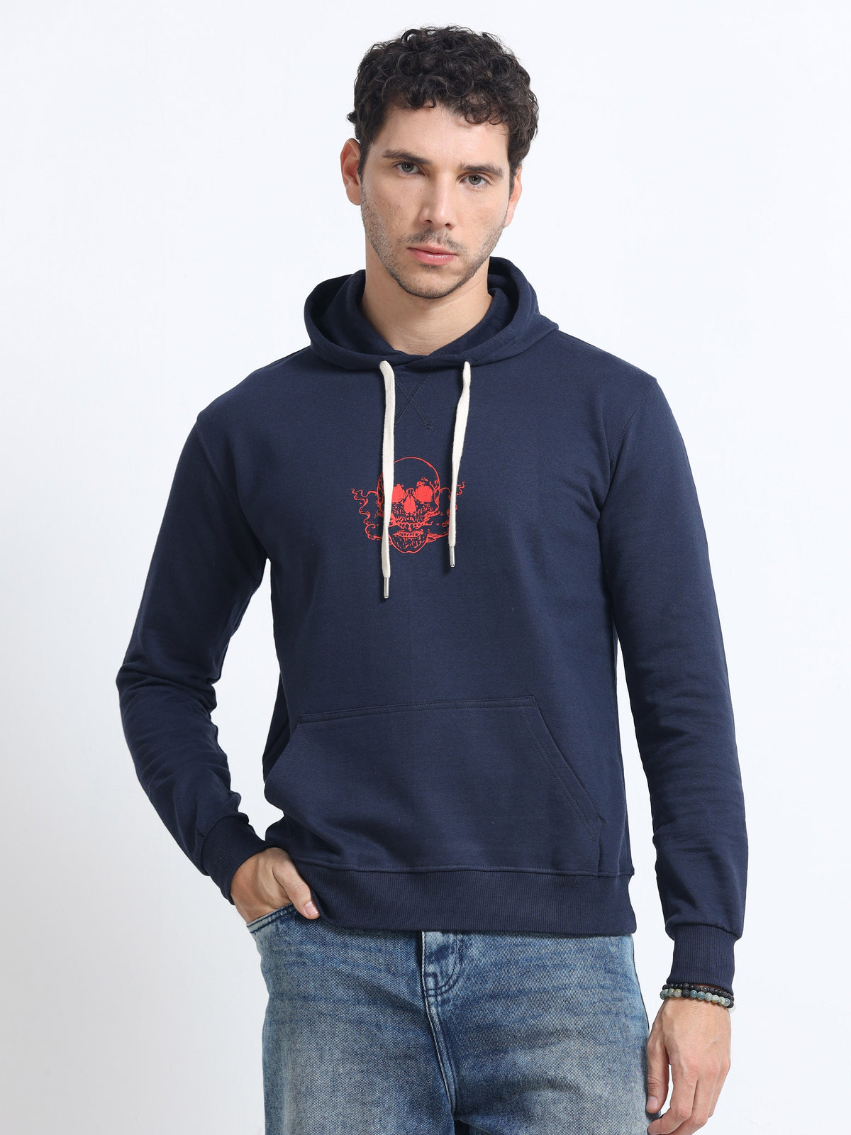 Navy Blue Hoodie Bio Wash Fleece