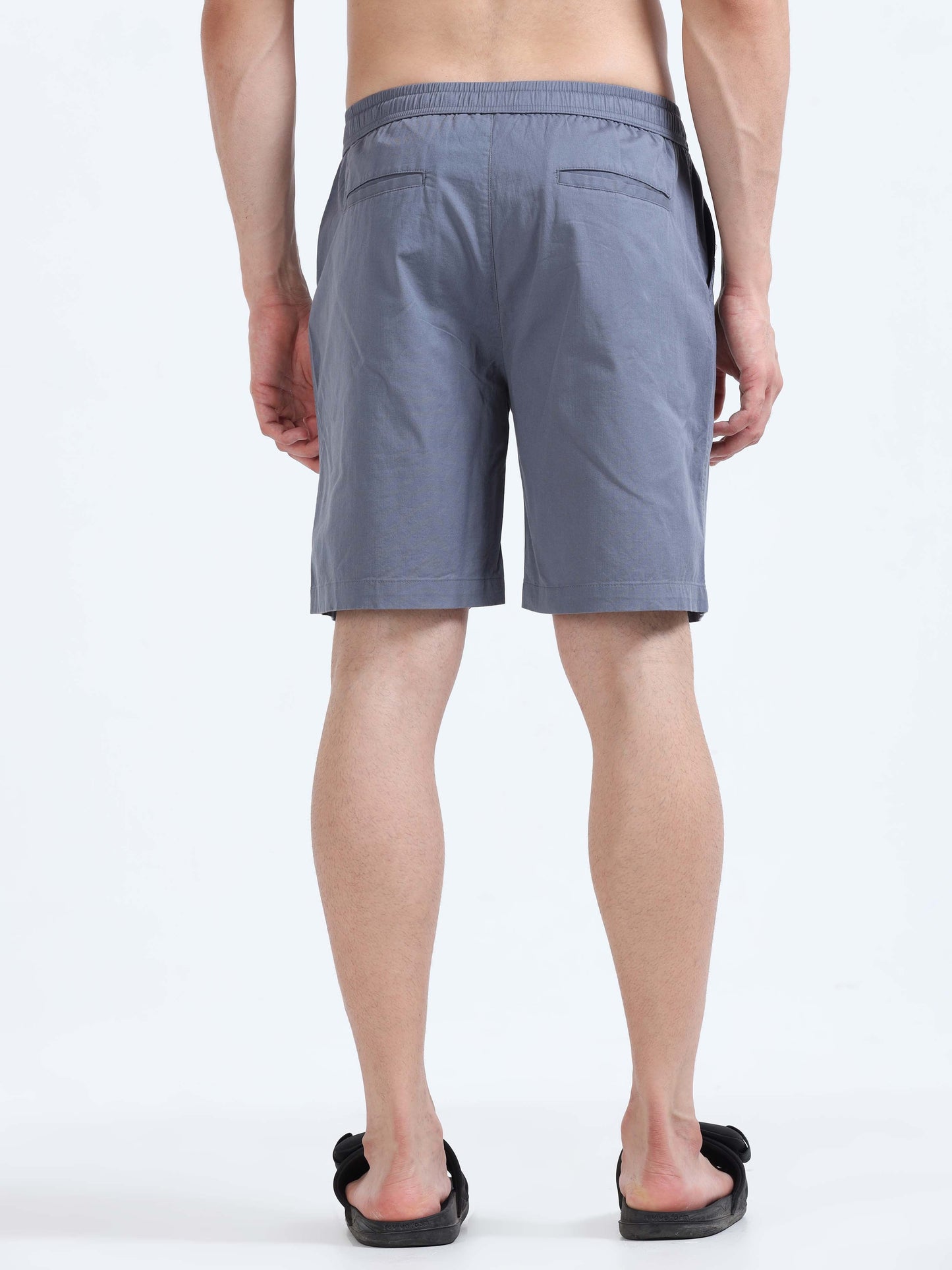 Soft Cotton Stone Blue Basic Shorts