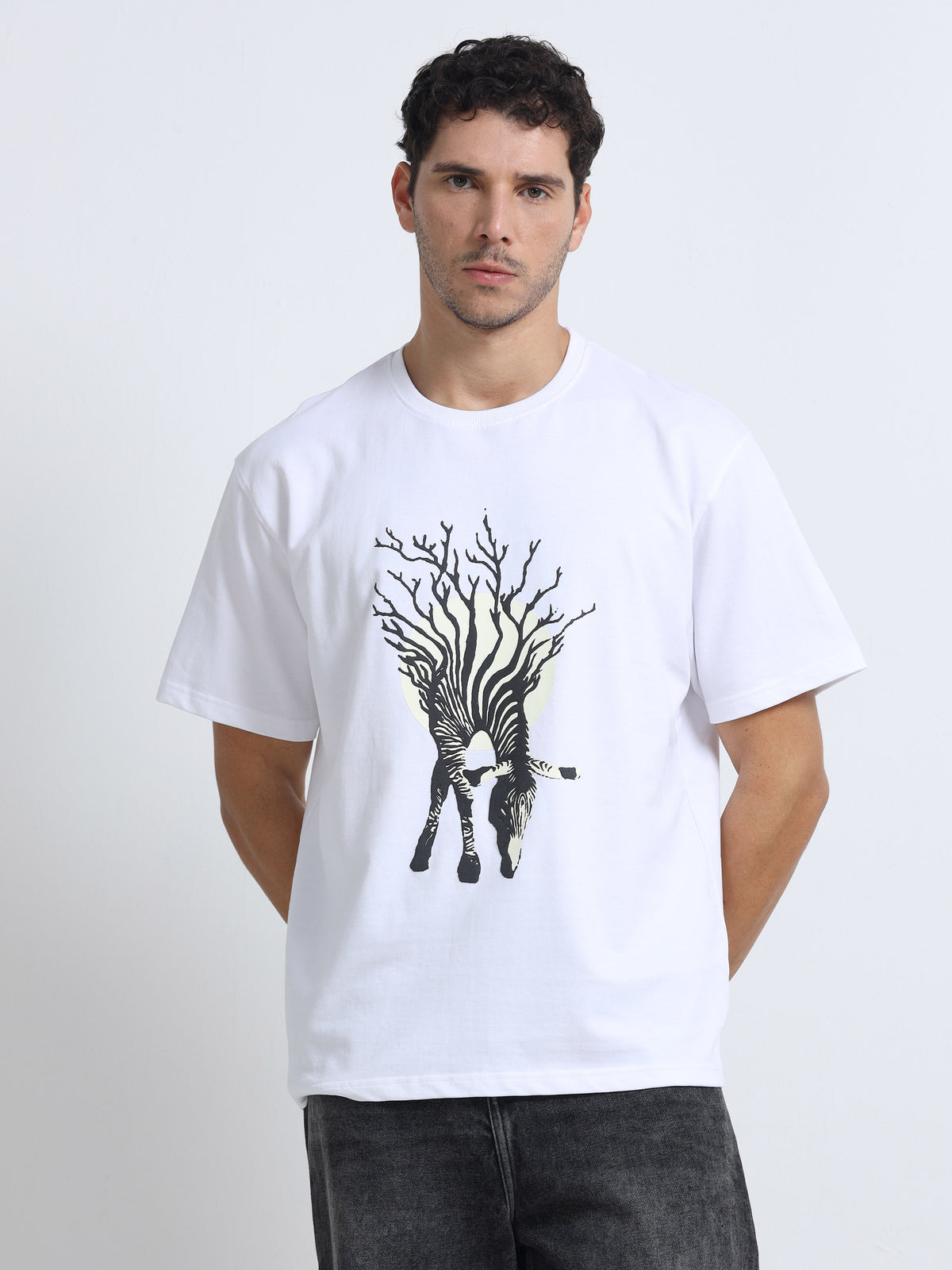 White Oversized Bio Wash Terry