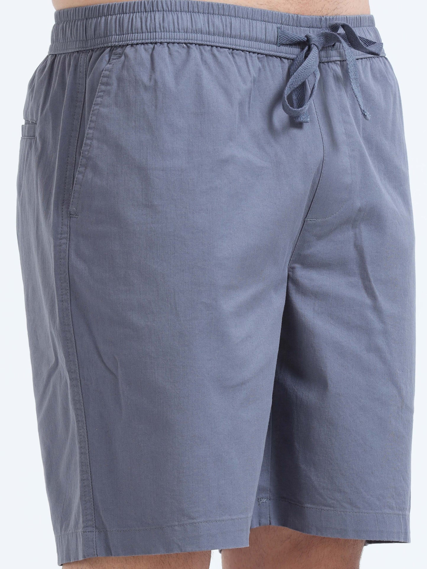 Soft Cotton Stone Blue Basic Shorts