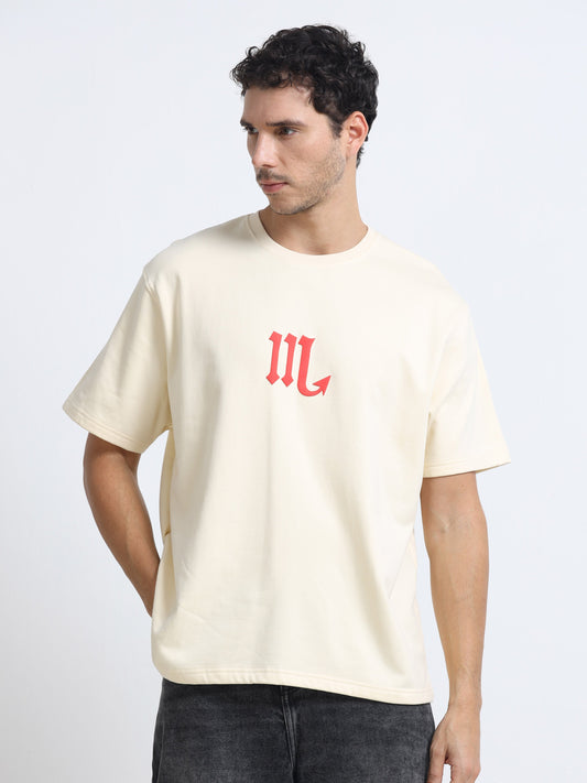 Cream Oversized Bio Wash Terry