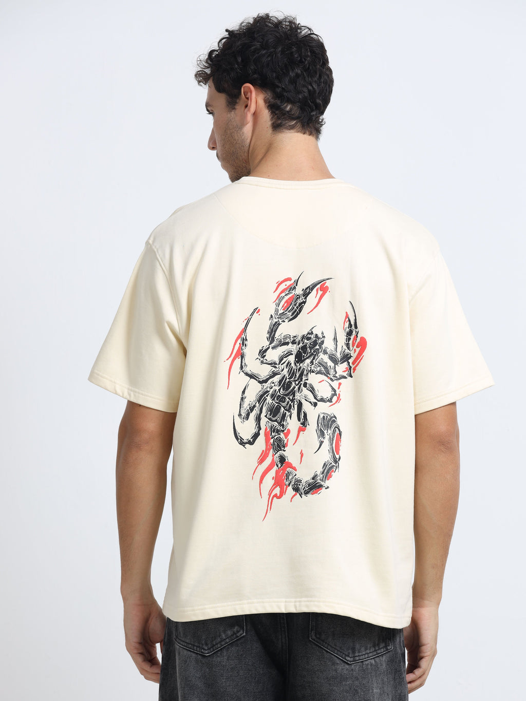 Cream Oversized Bio Wash Terry