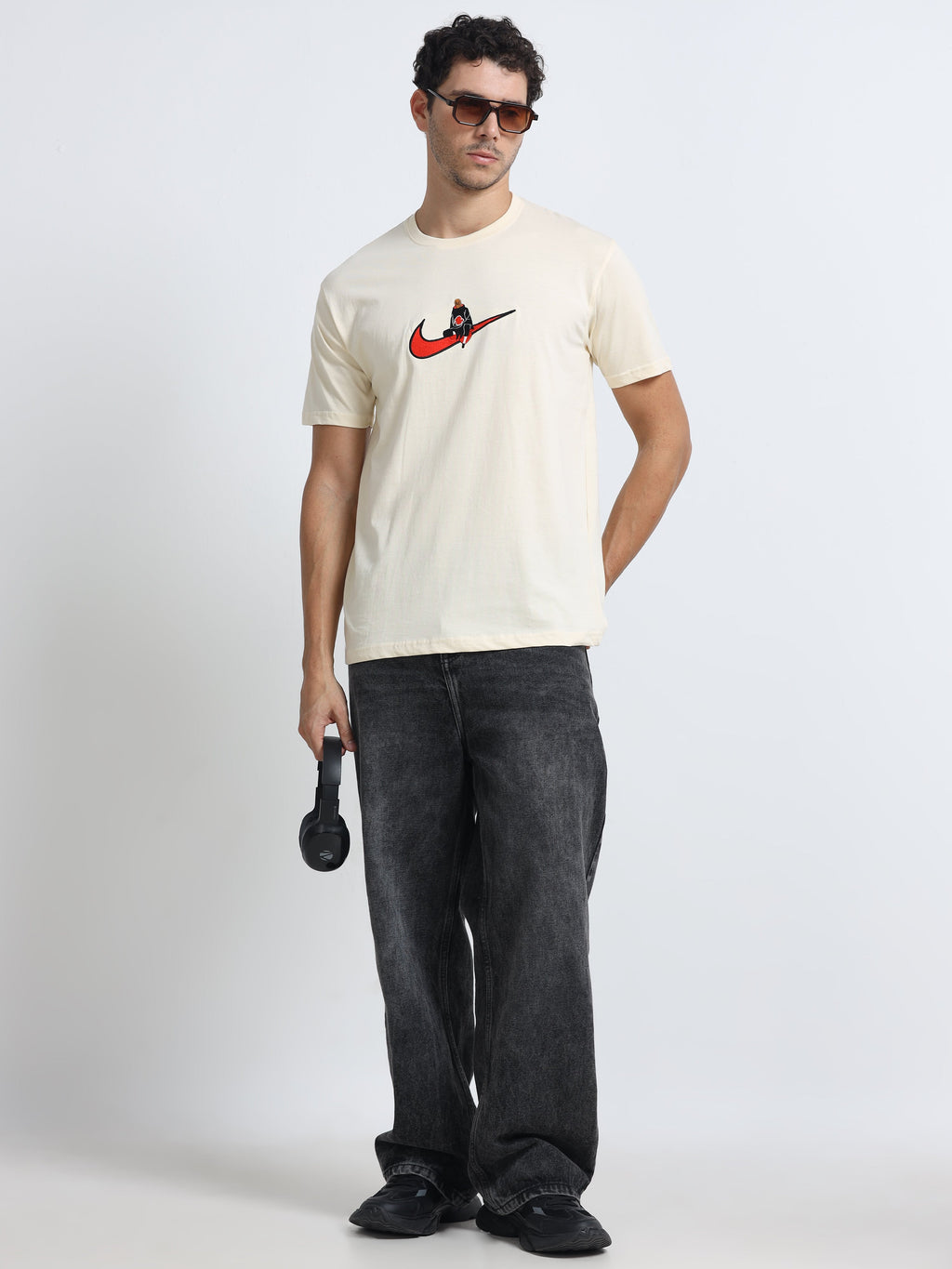 White Round Neck Bio Wash Single Jersey