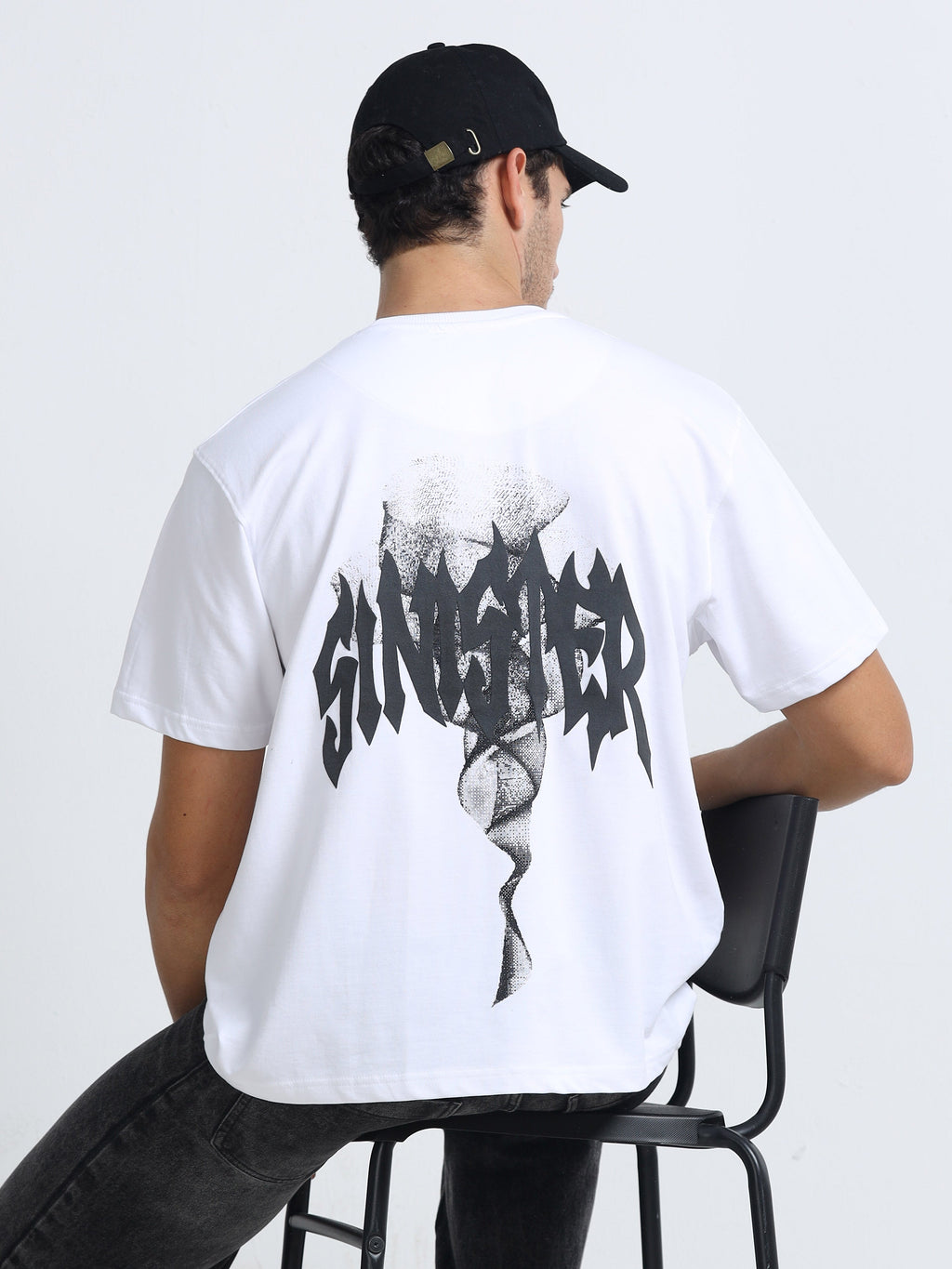 White Oversized Bio Wash Terry