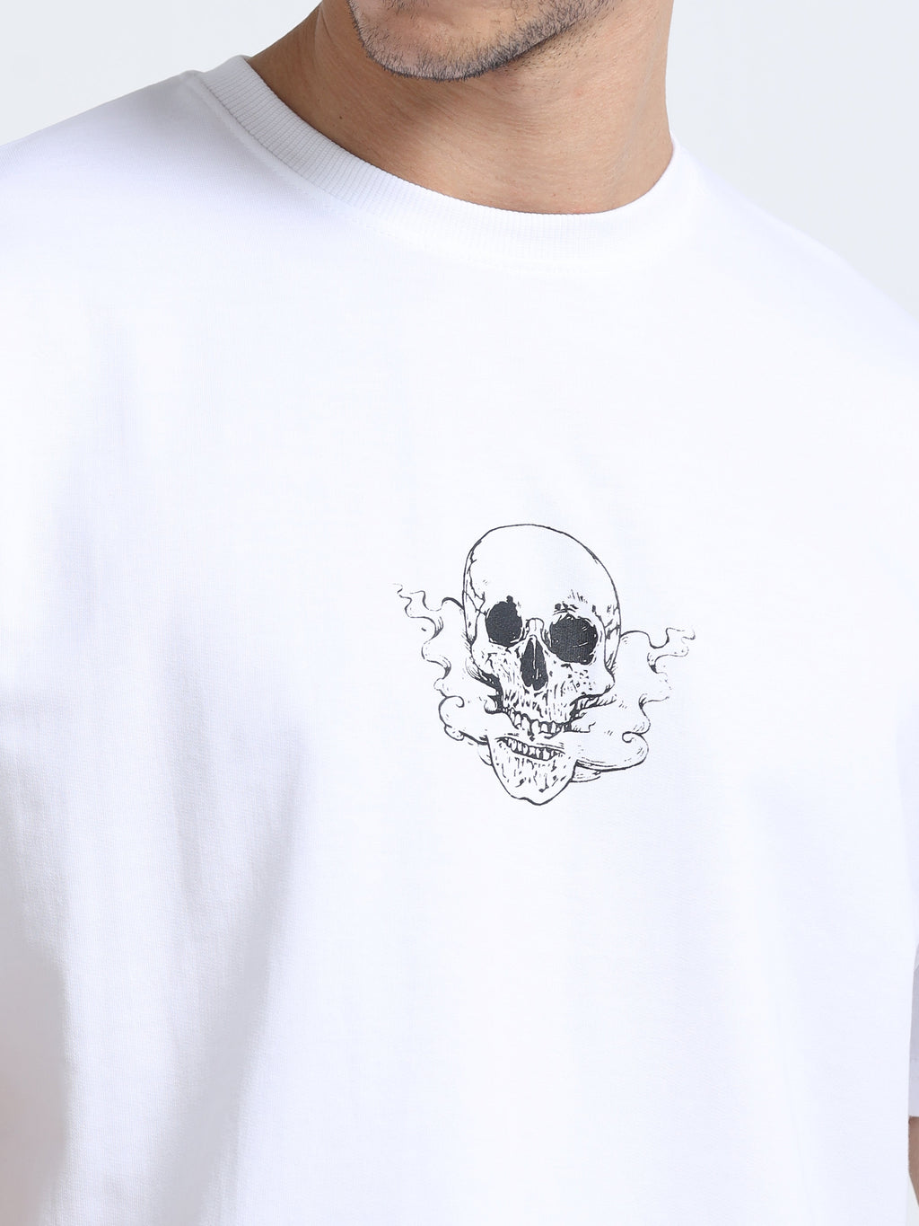 White Oversized Bio Wash Terry