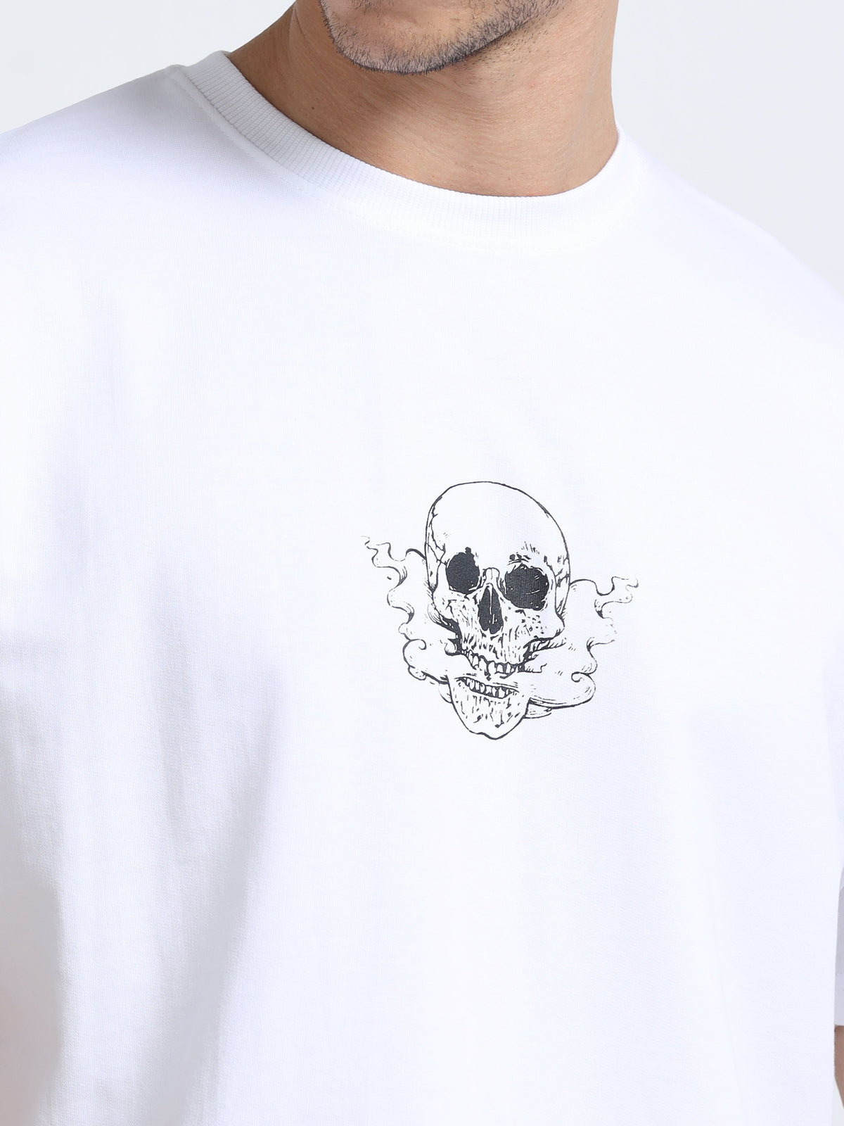 White Oversized Bio Wash Terry