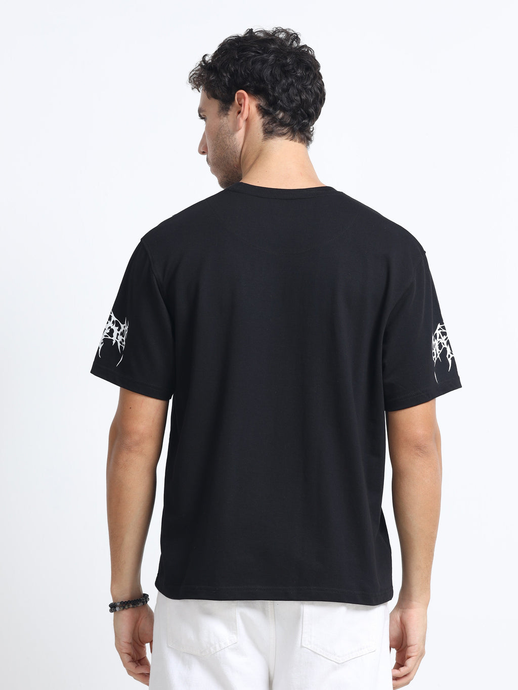 Black Oversized Bio Wash Terry