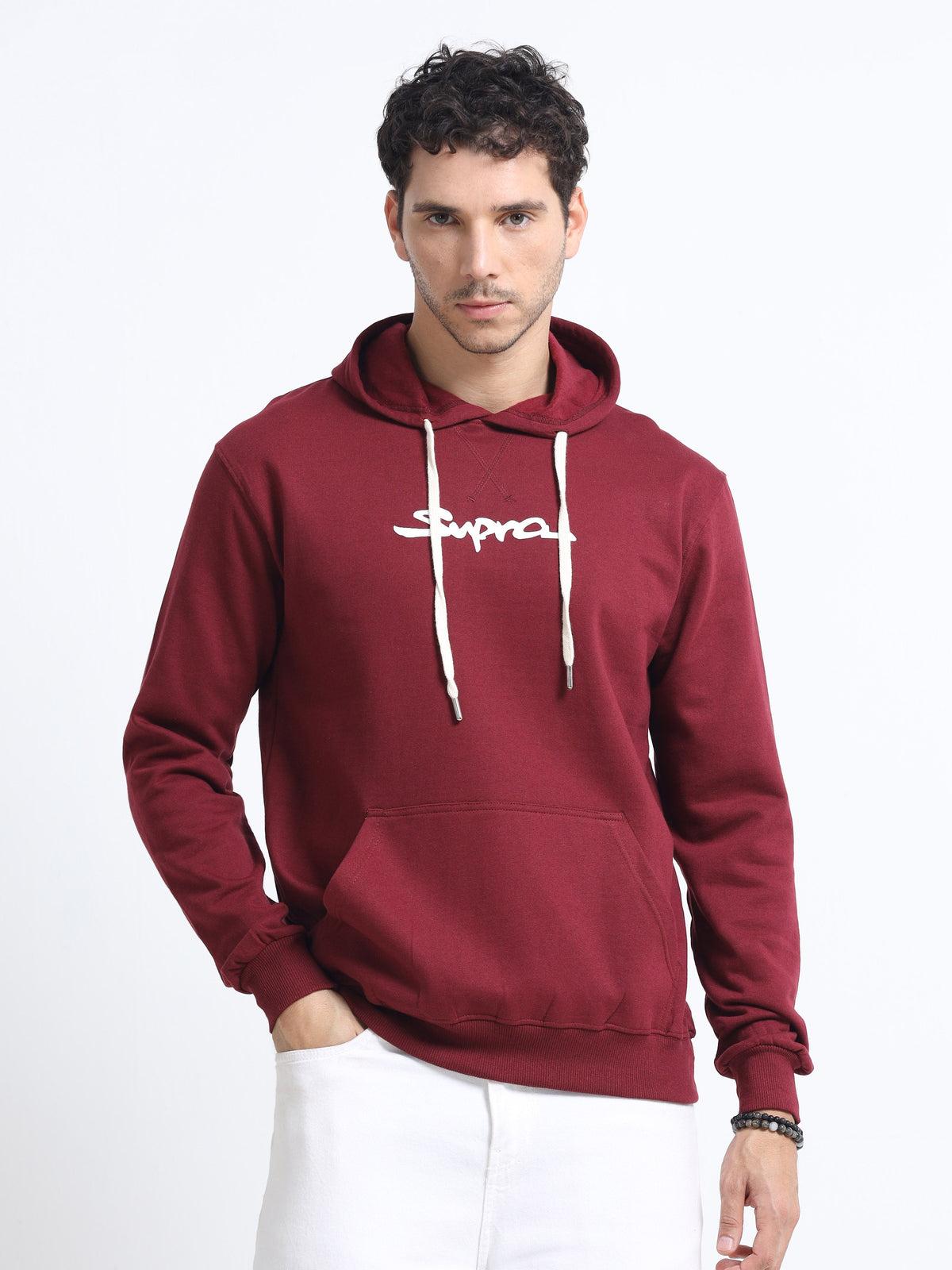 Maroon Hoodie Bio Wash Fleece