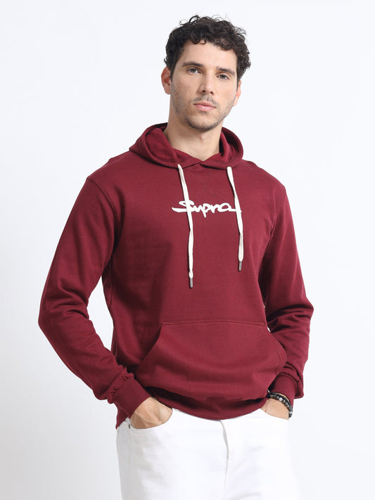 Maroon Hoodie Bio Wash Fleece