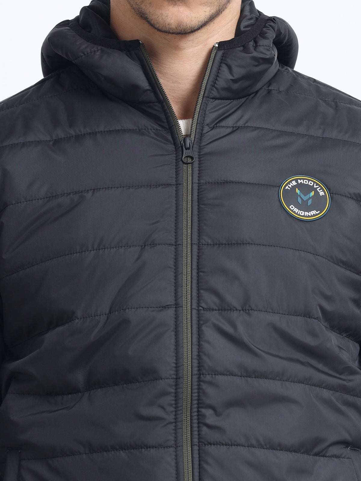 Men's Black Polyester Jacket – Lightweight Streetwear Outerwear | The Modvue