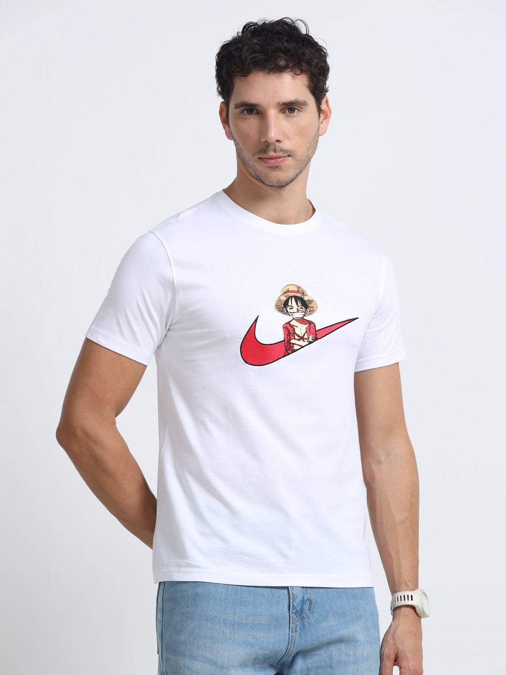 White Round Neck Bio Wash Single Jersey