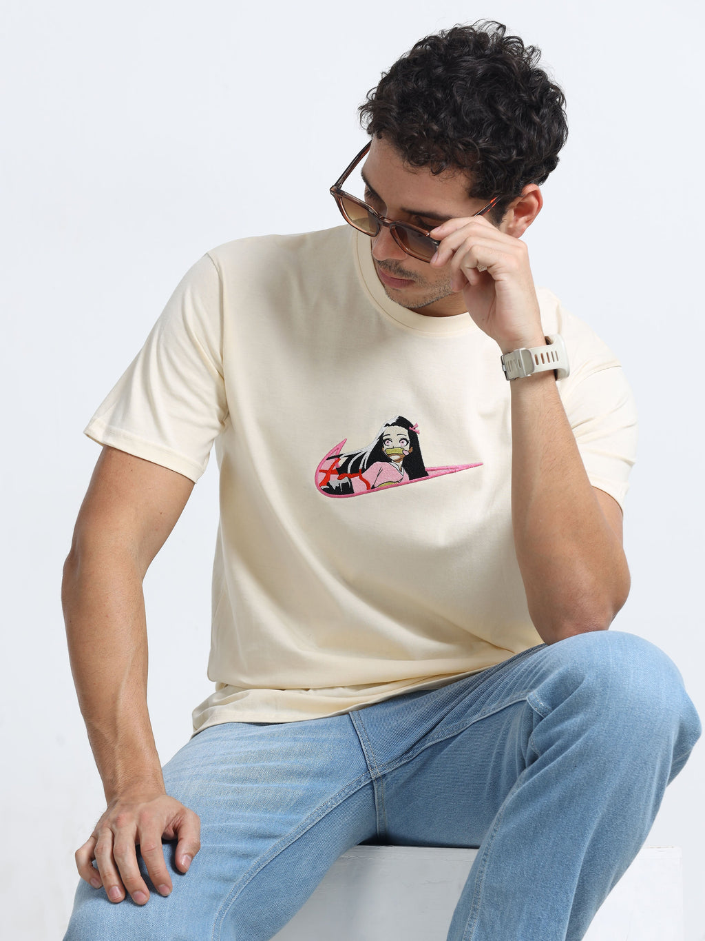White Round Neck Bio Wash Single Jersey