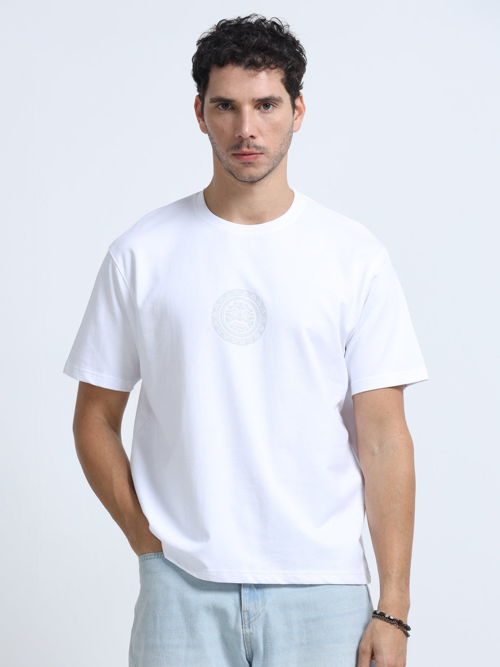 White Oversized Bio Wash Terry