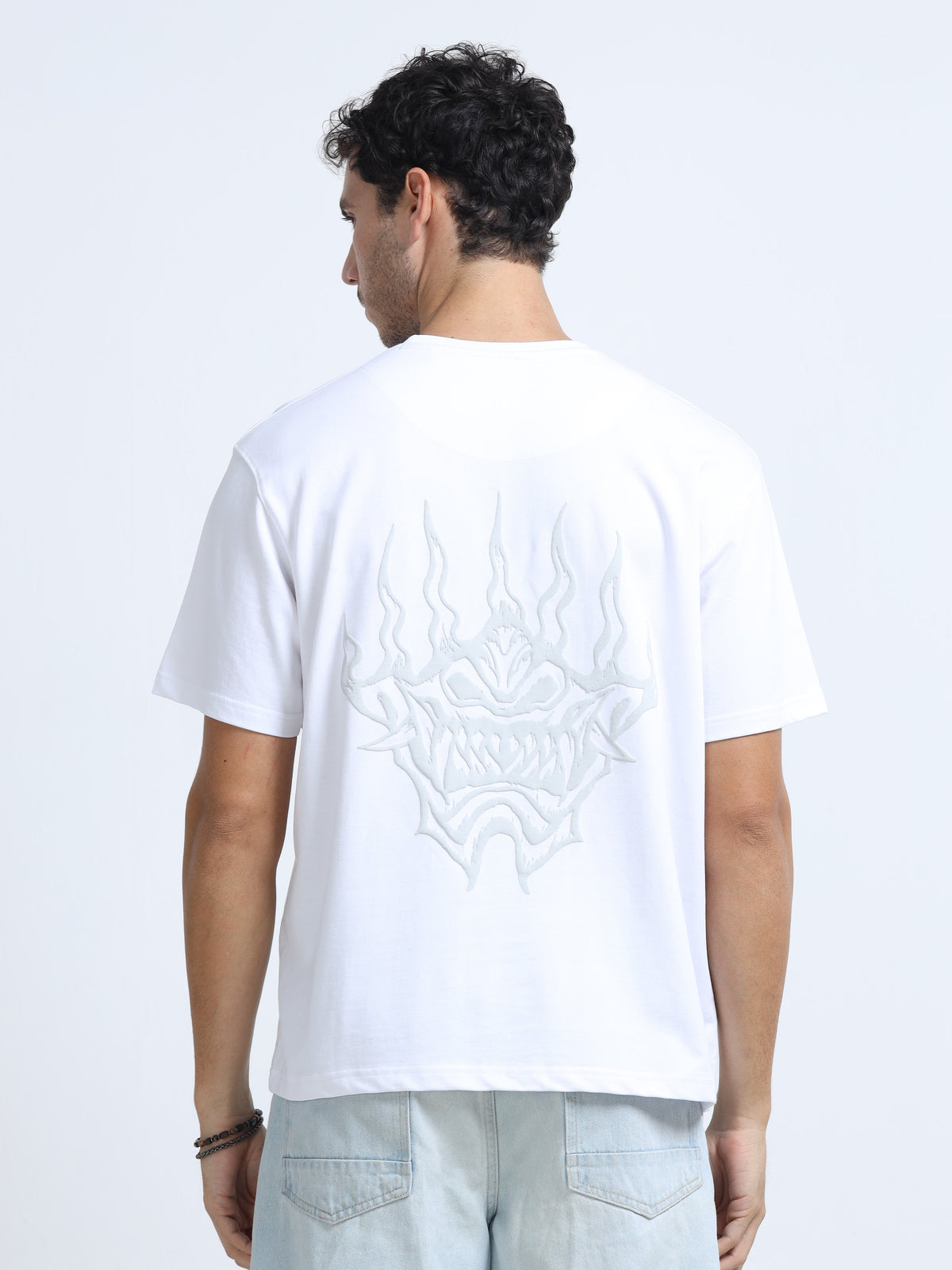 White Oversized Bio Wash Terry