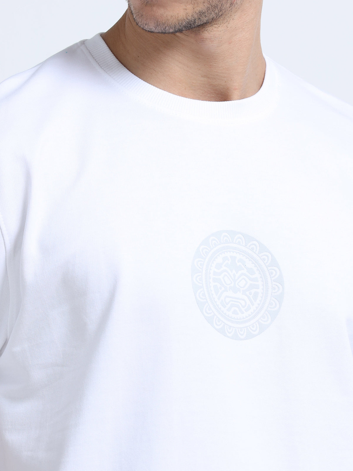 White Oversized Bio Wash Terry