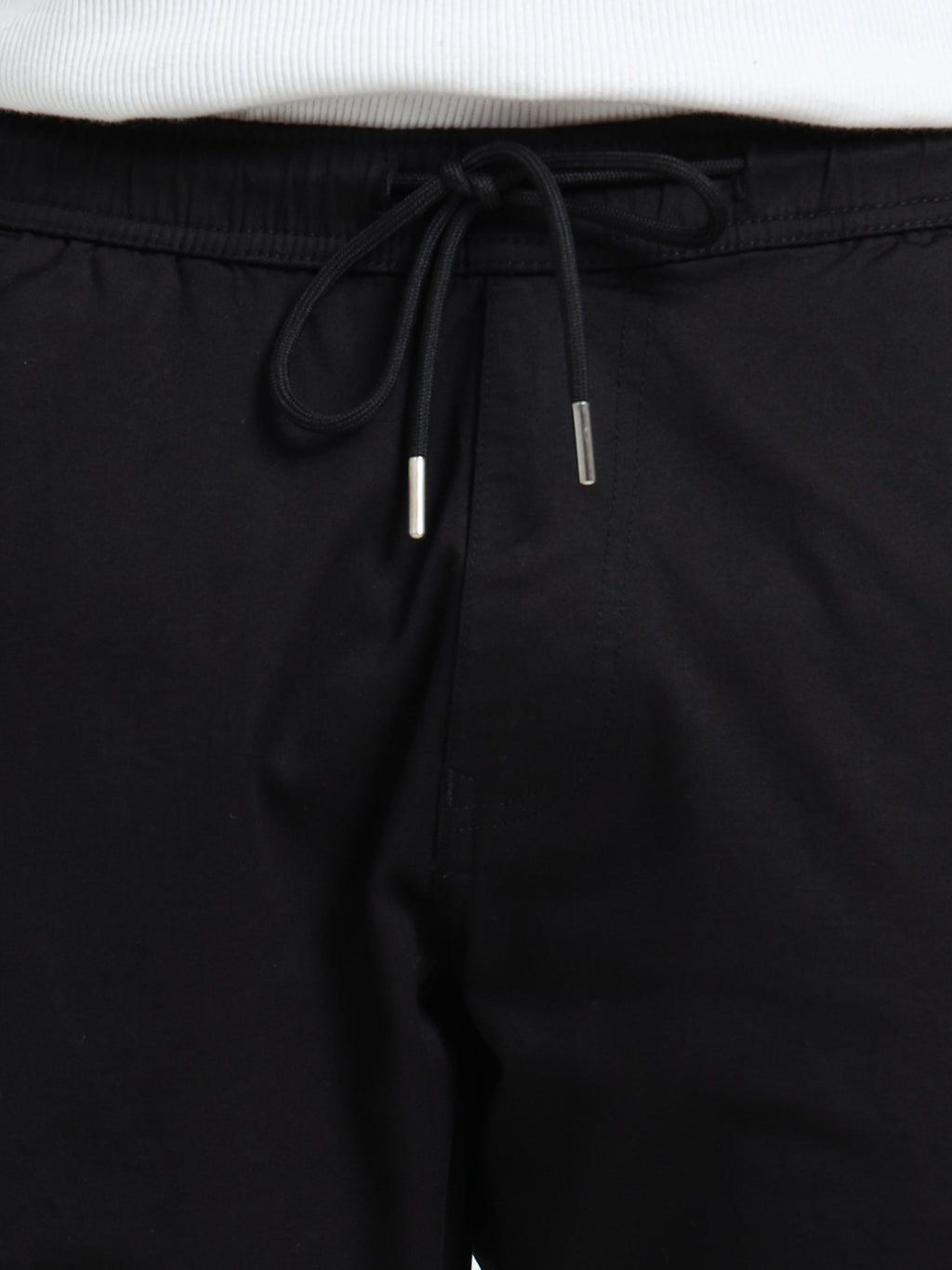 Men Relaxed Fit Cargoes-Black