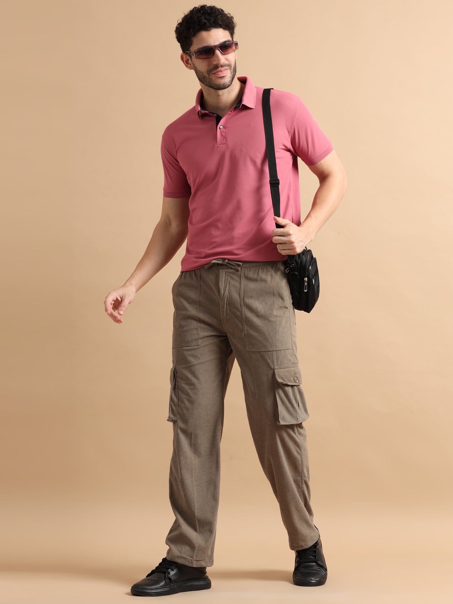 Plus Size Utility Relaxed Fit Cargo Pant - Tan