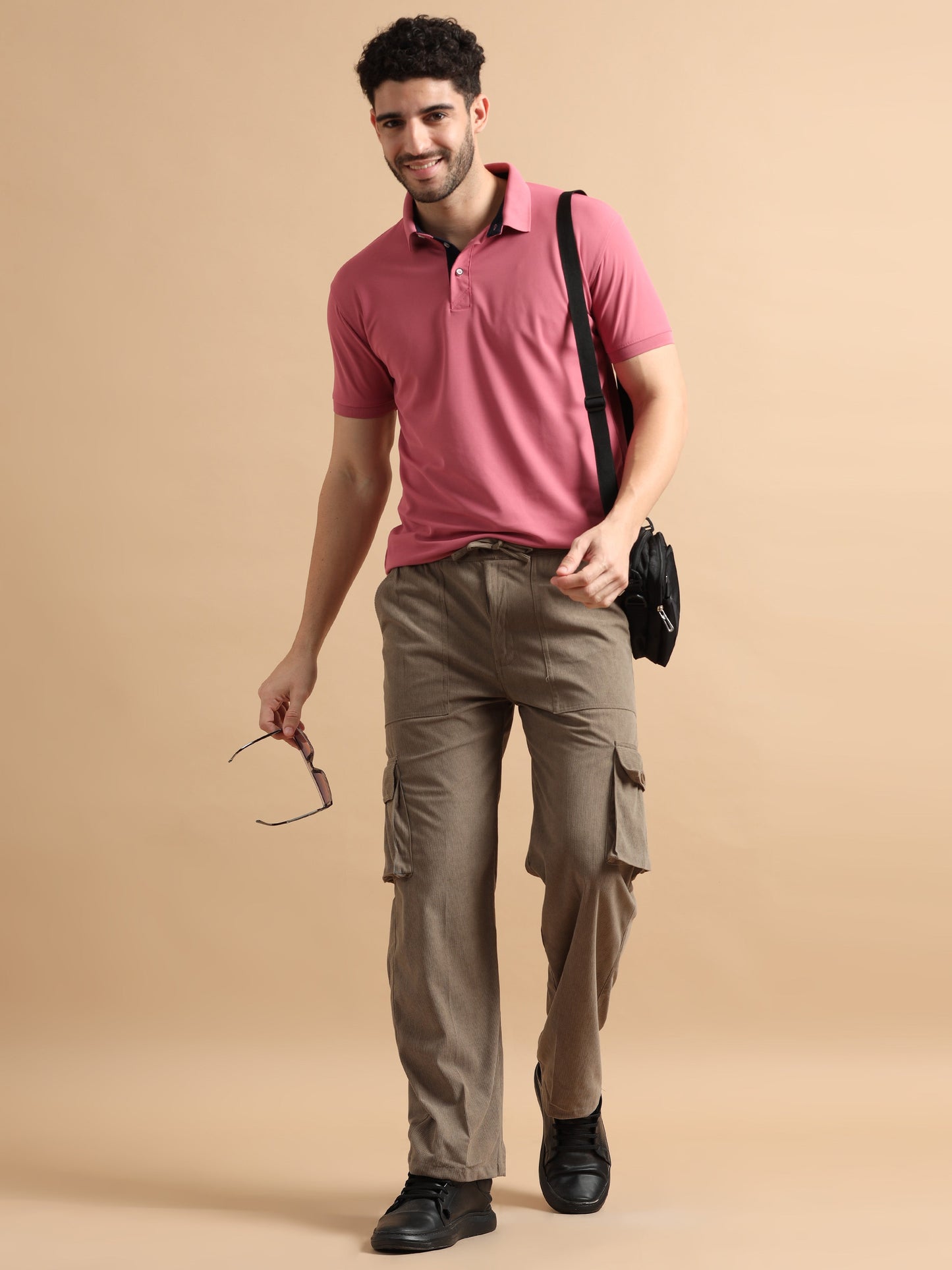 Utility Relaxed Fit Cargo Pant - Tan