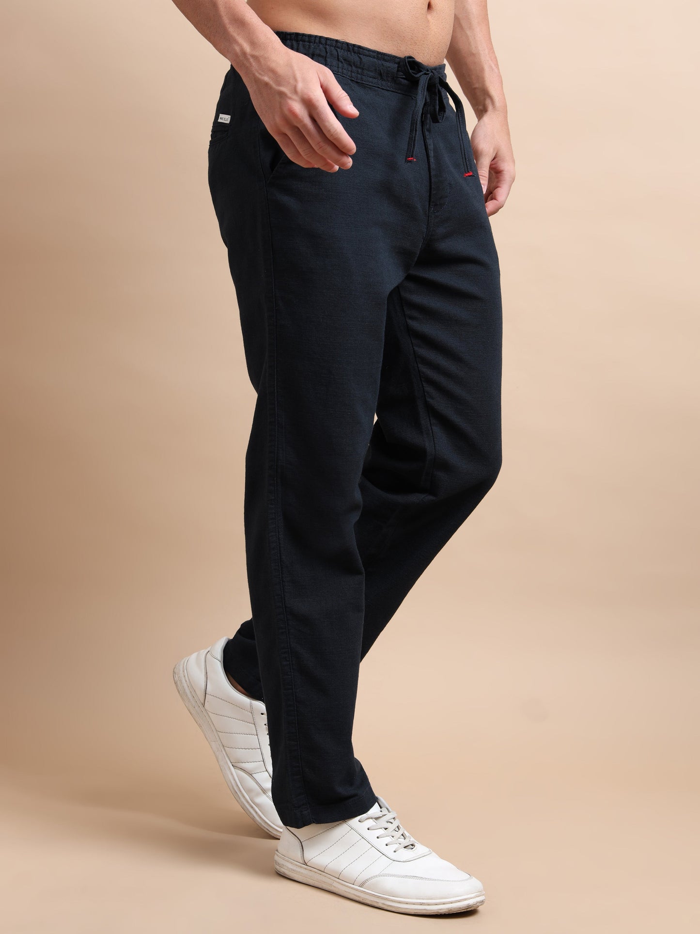 Black BreezeCotton Linen Trousers