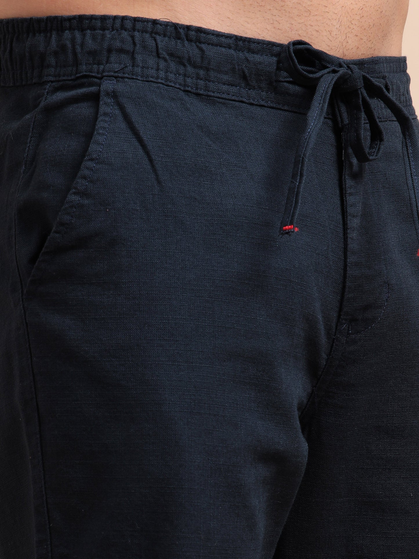 Black BreezeCotton Linen Trousers