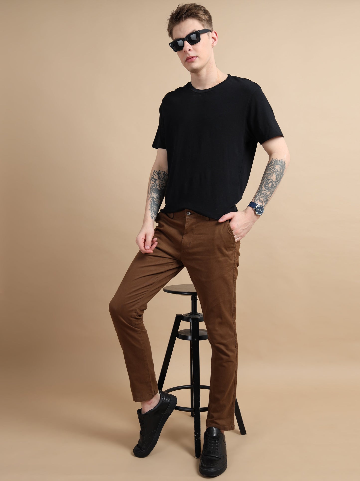 Plus Size Dark Brown ComfiTwill Stretch