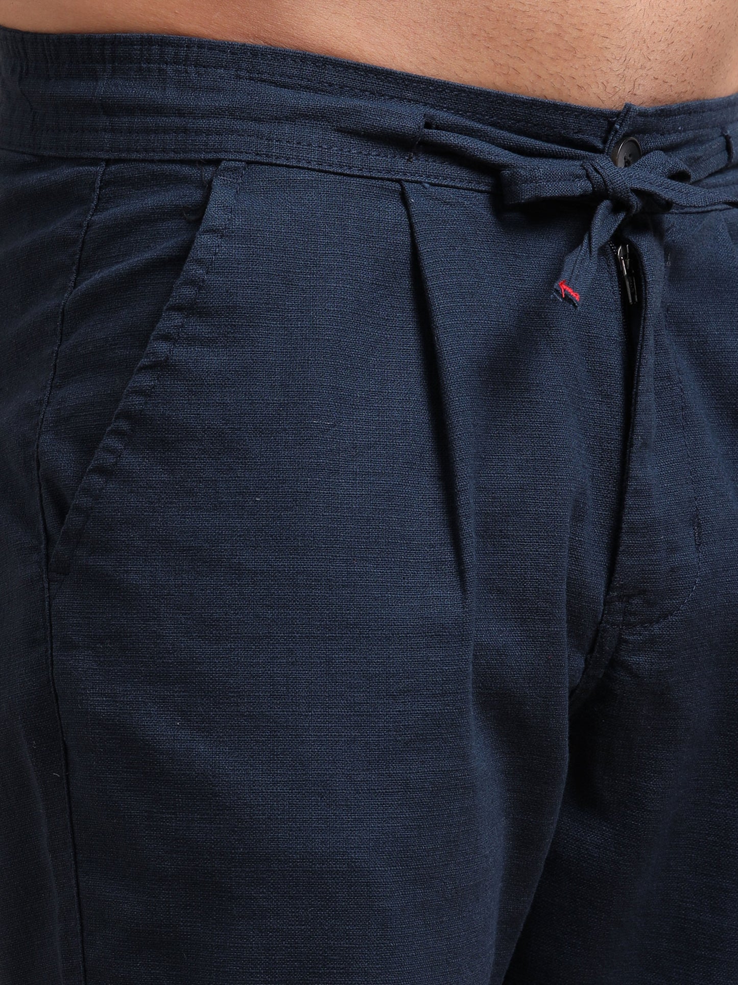 Navy Blue Elite Pleat Trousers