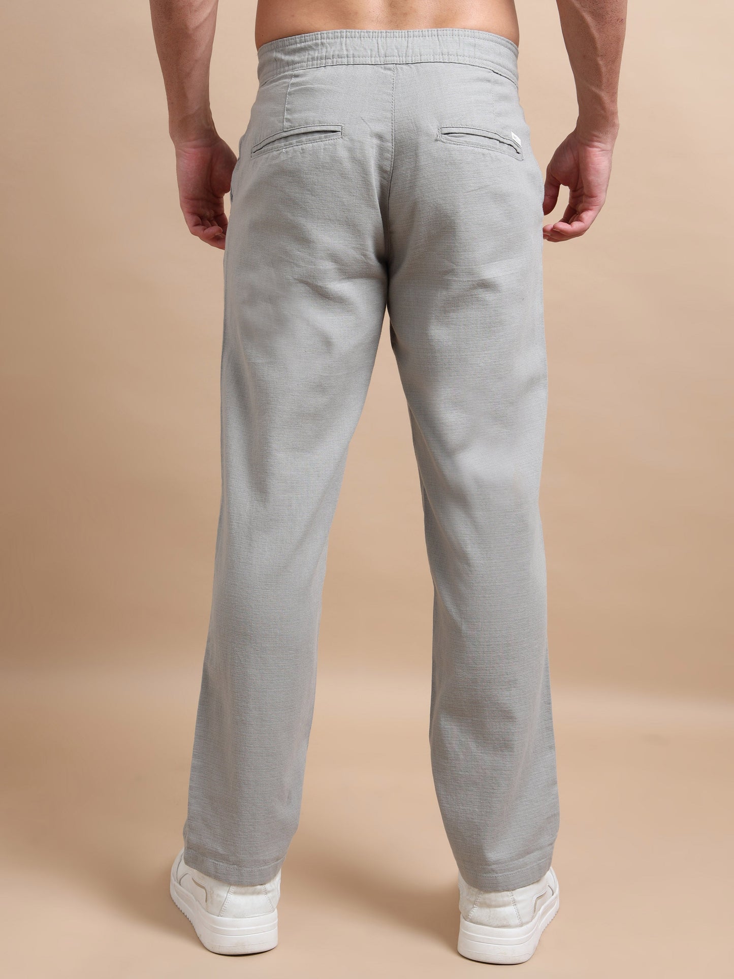 Natural Grey Elite Pleat Trousers
