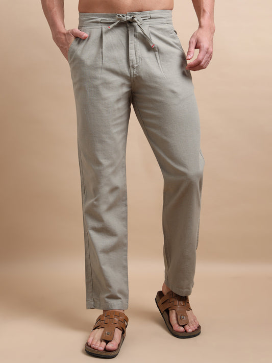 Ash Grey Elite Pleat Trousers