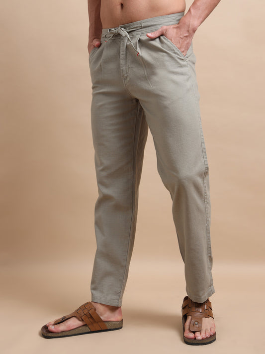Ash Grey Elite Pleat Trousers