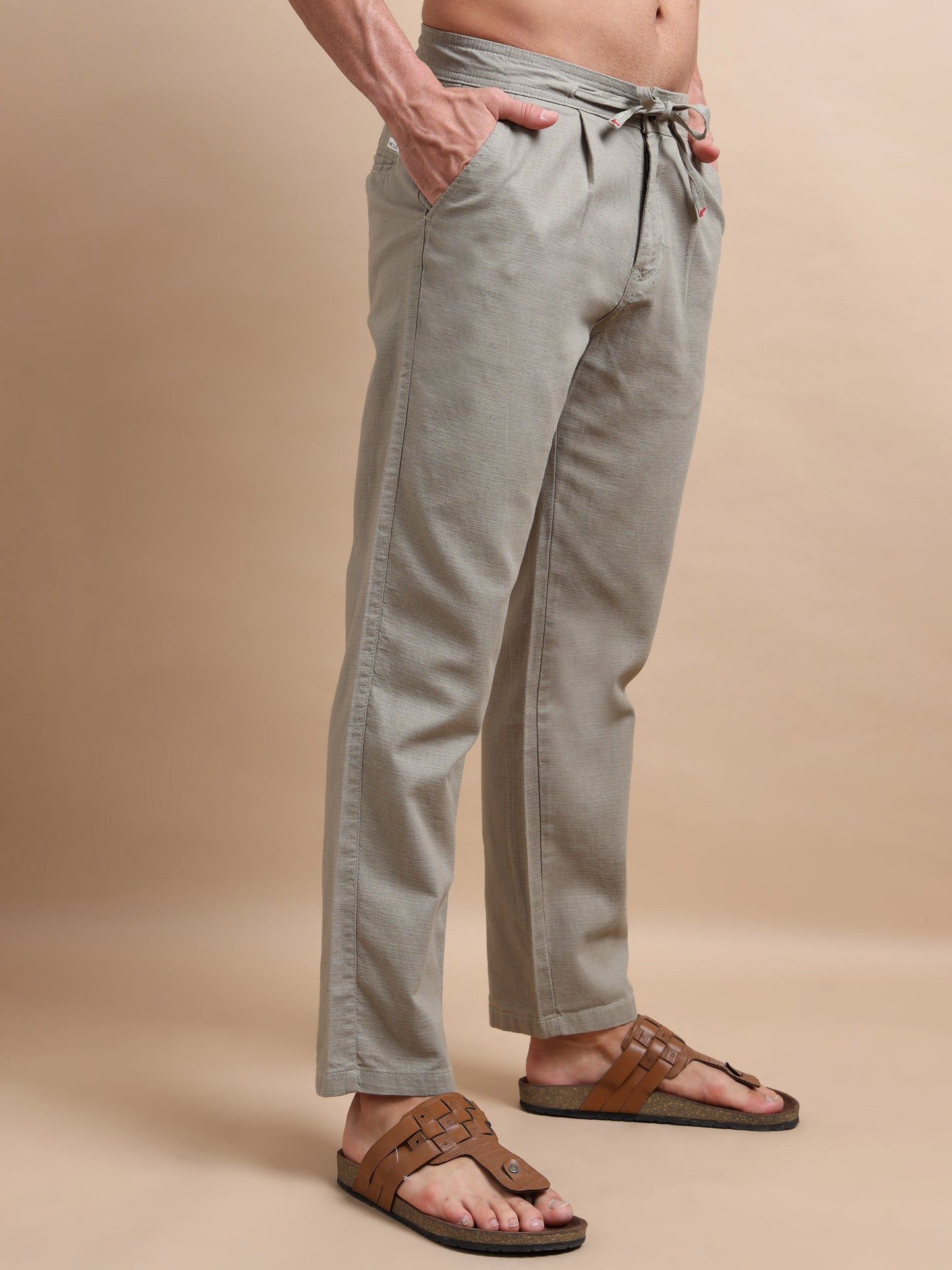 Ash Grey Elite Pleat Trousers
