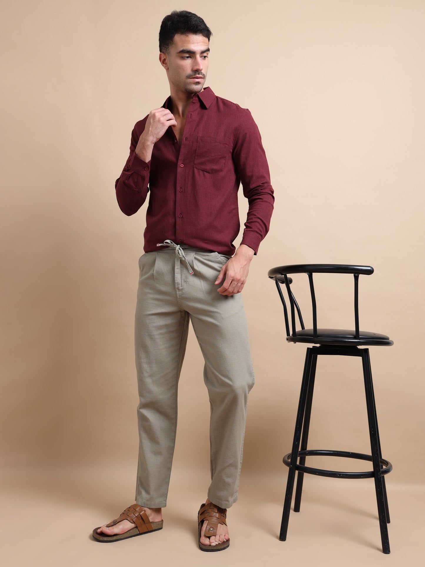 Ash Grey Elite Pleat Trousers