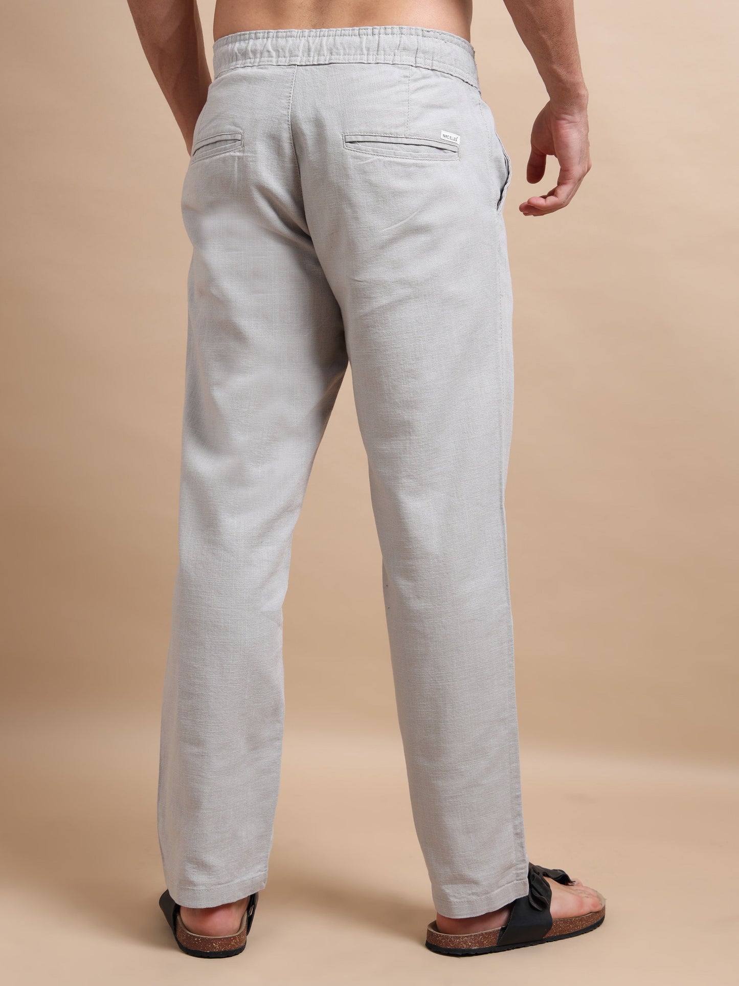 French Grey BreezeCotton Linen Trousers