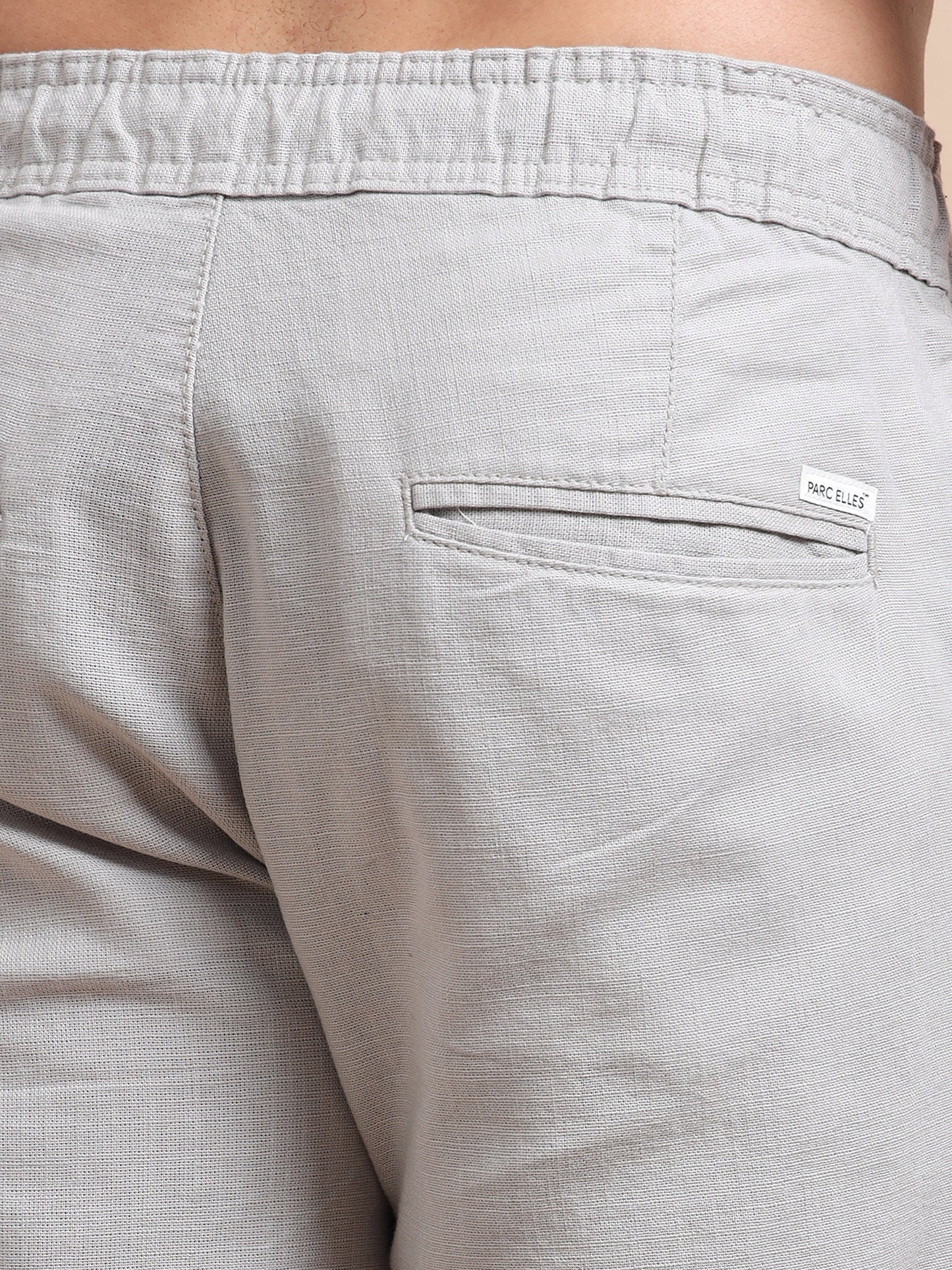 French Grey BreezeCotton Linen Trousers