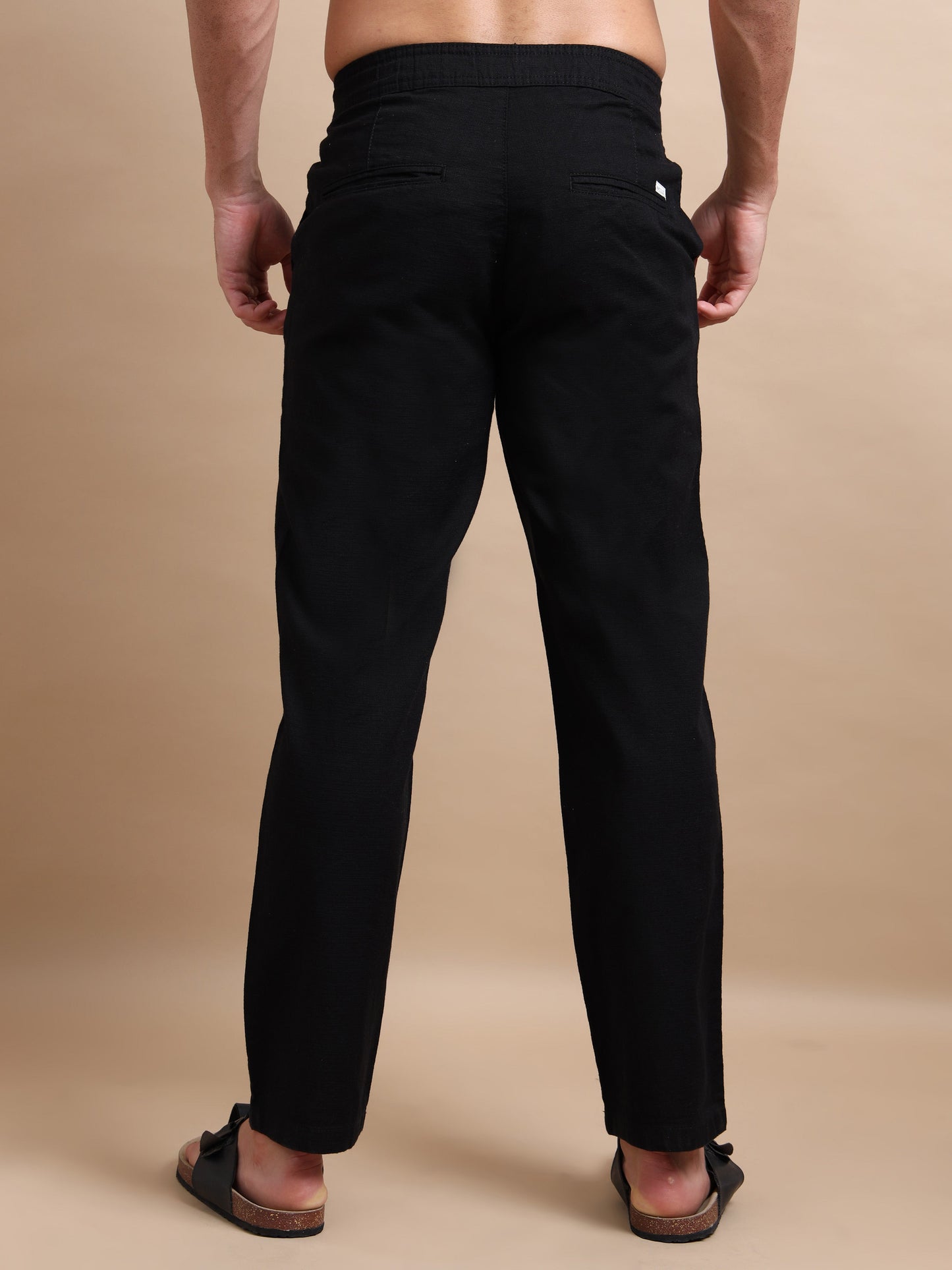 Black Elite Pleat Trousers