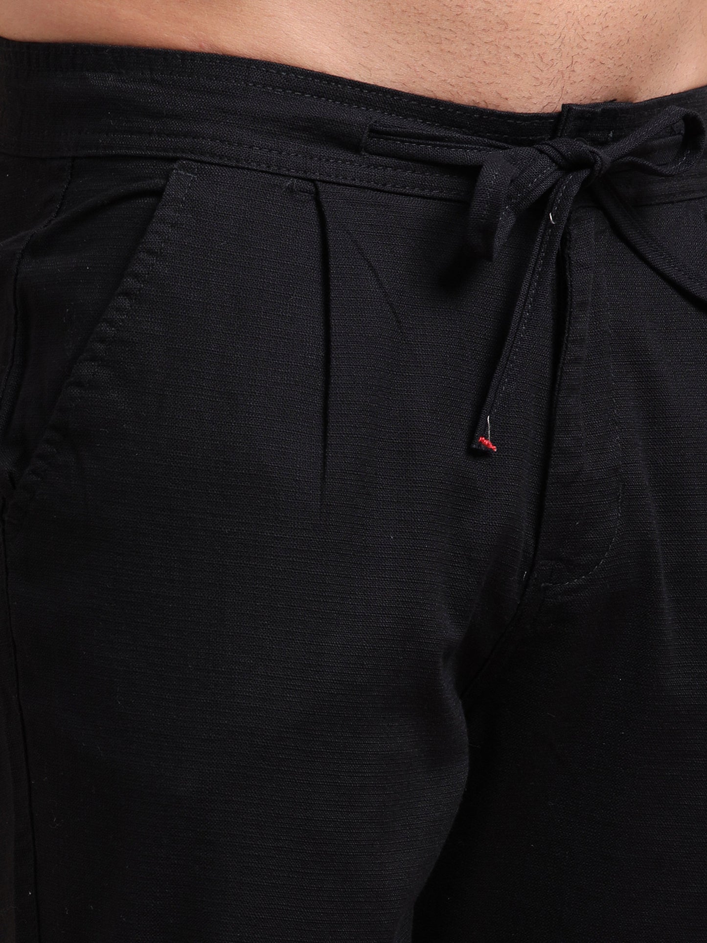 Black Elite Pleat Trousers