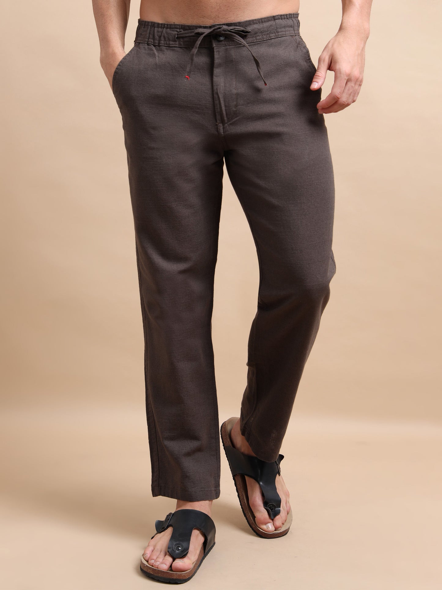 Wenge BreezeCotton Linen Trousers