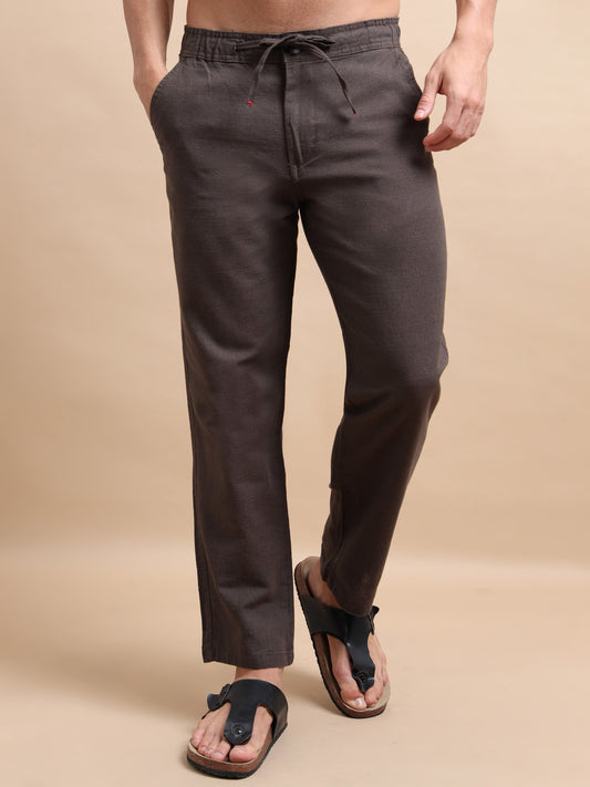 Wenge BreezeCotton Linen Trousers