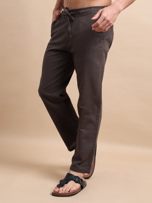 Wenge BreezeCotton Linen Trousers