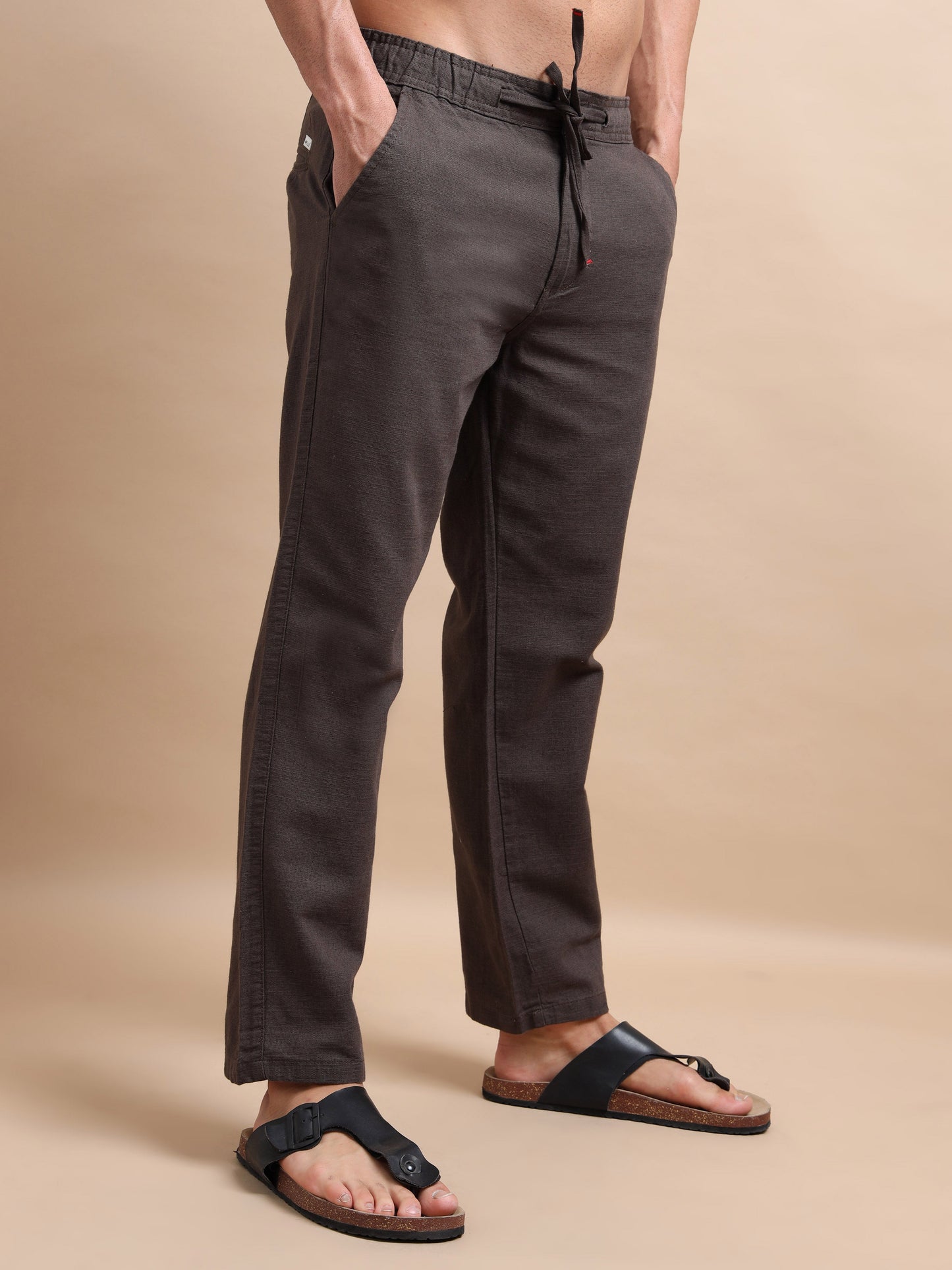 Wenge BreezeCotton Linen Trousers