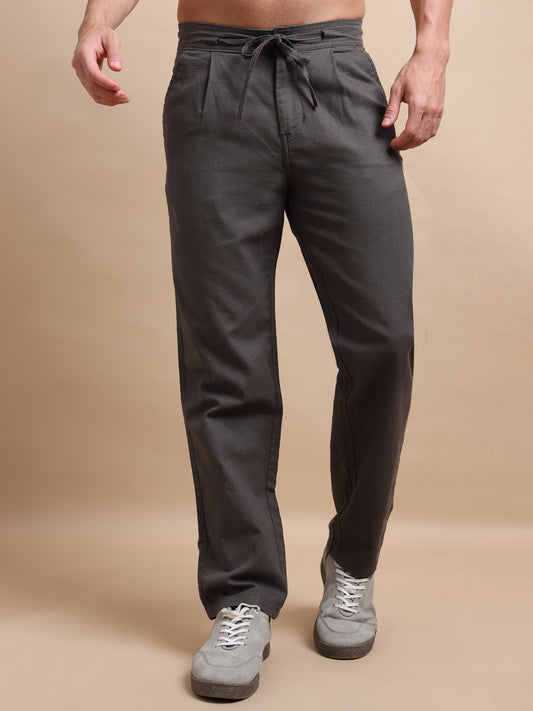 Vampire Grey Elite Pleat Trousers