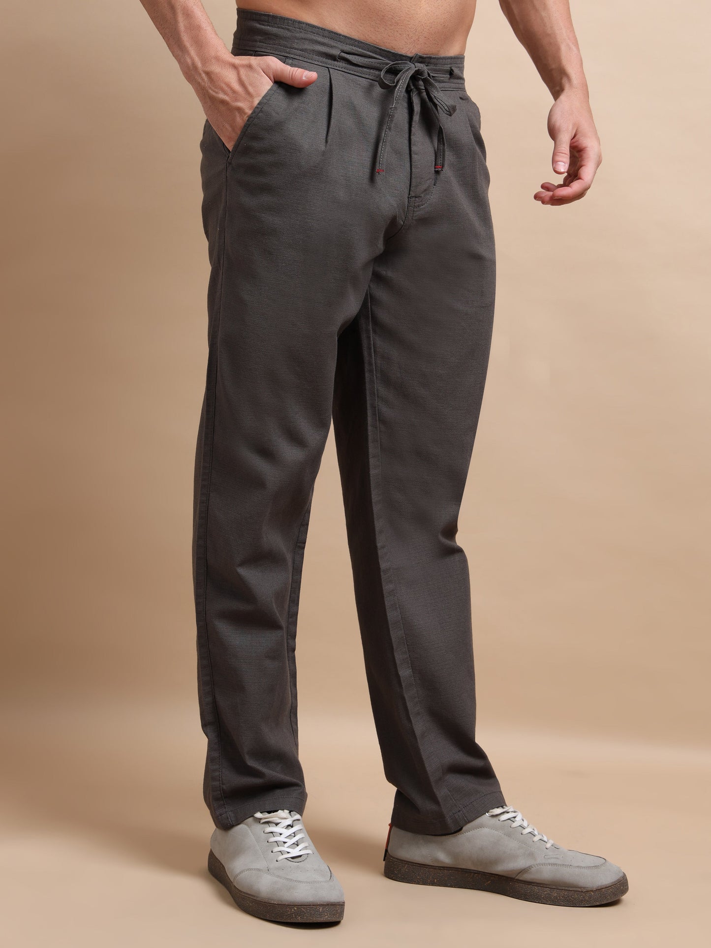 Vampire Grey Elite Pleat Trousers