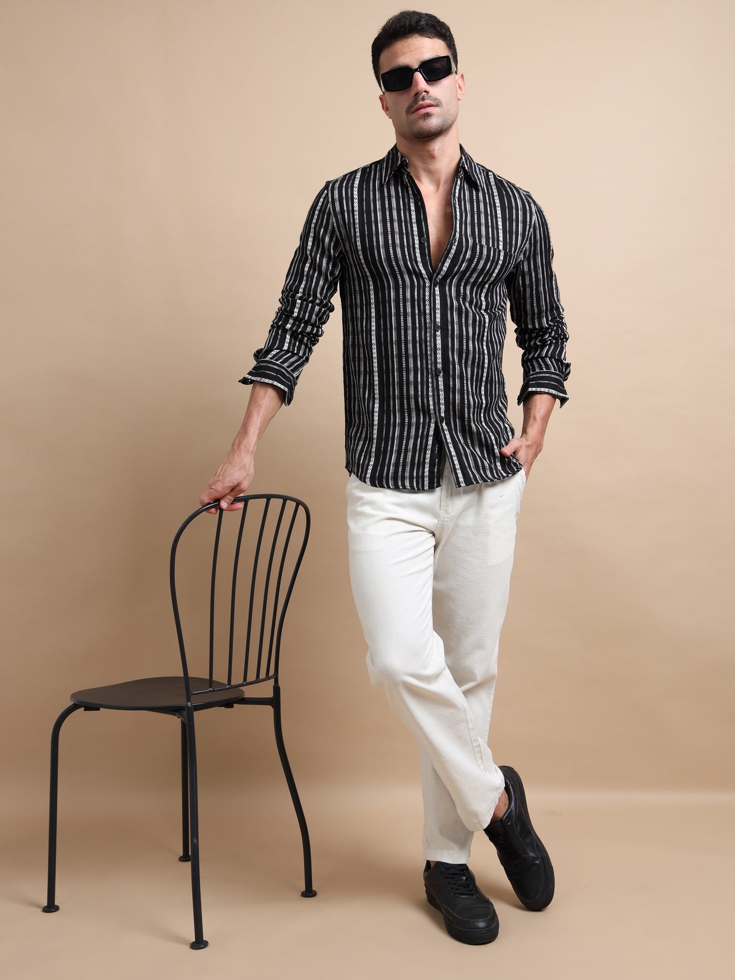 White Elite Pleat Trousers