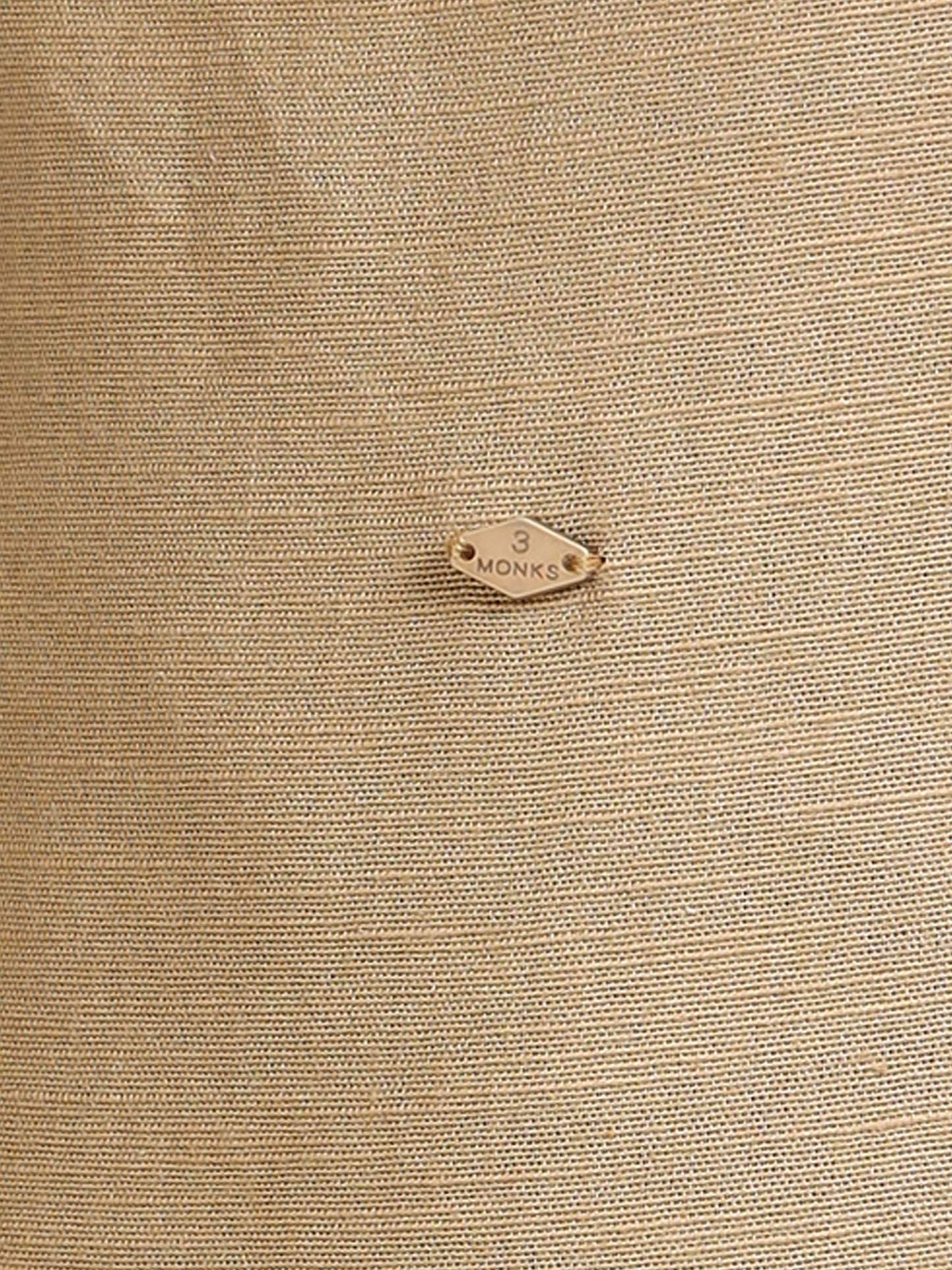 Men’s Brown Cotton Casual Shirt with Anchor Embroidery Detailing
